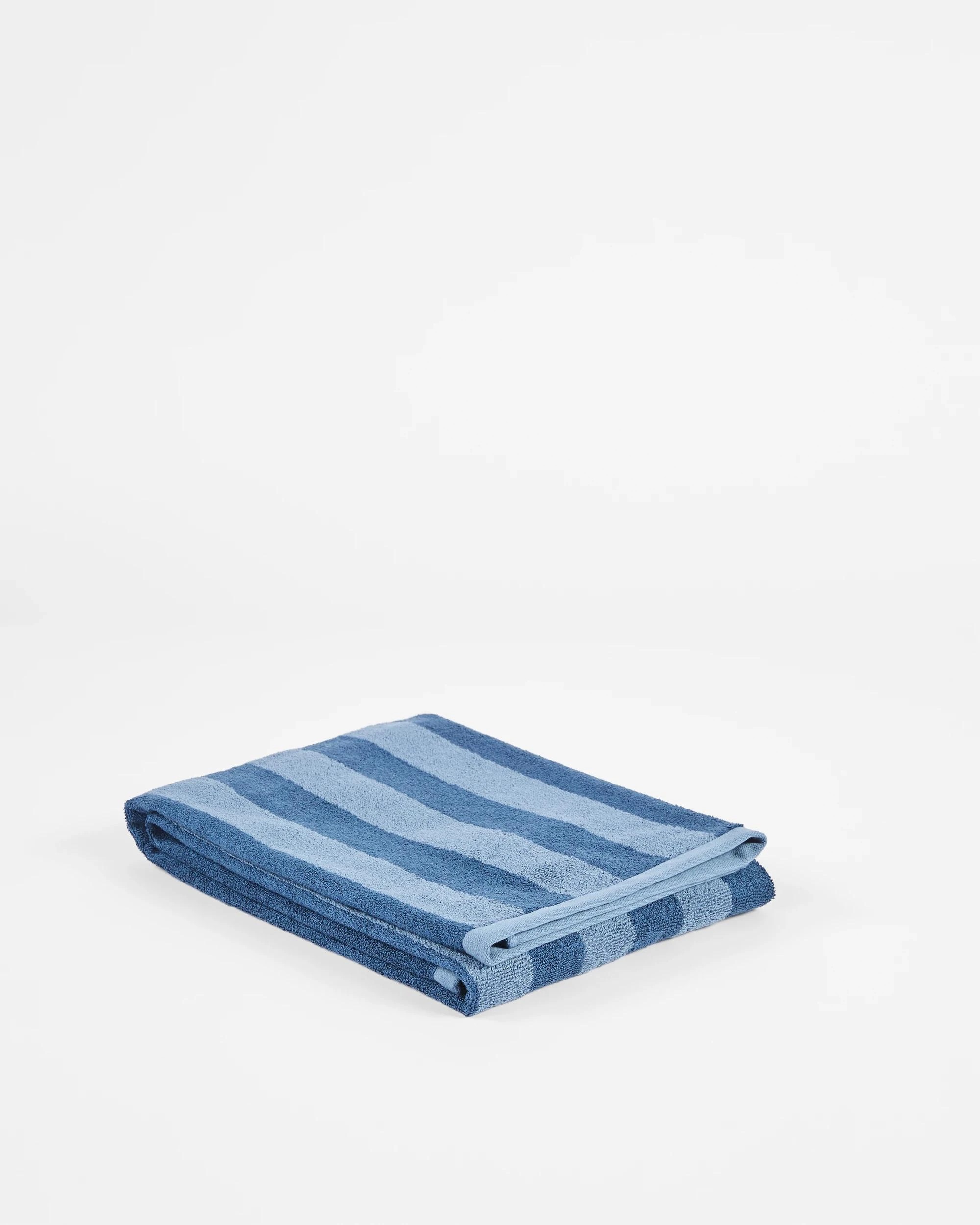 1 Target Australian Cotton Blend Logan Stripe Bath Towel - Blue, 1 of 3