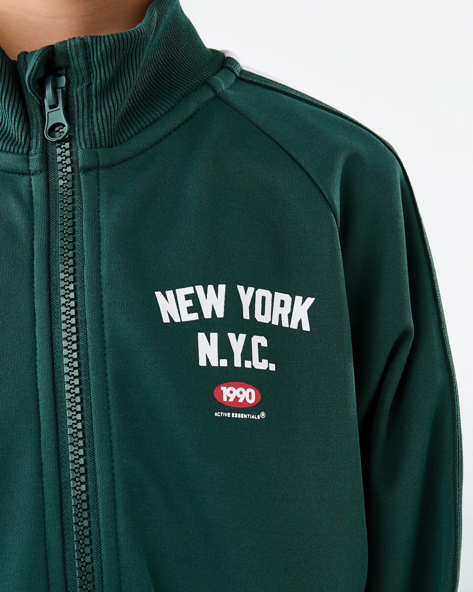 6 Tricot Zip Through Jacket Grn Varsit, 6 of 10