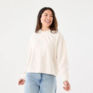 Long Sleeve Brushed Seam Detail Top