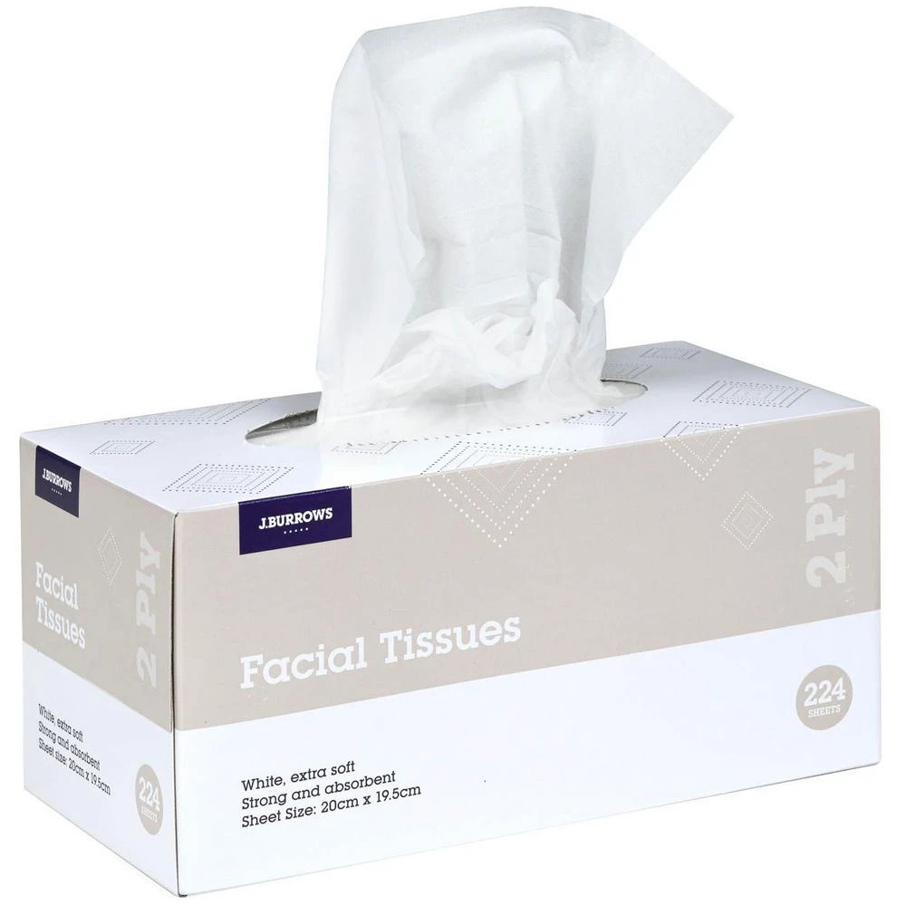2 J.Burrows Facial Tissues 224 Sheets, 2 of 2