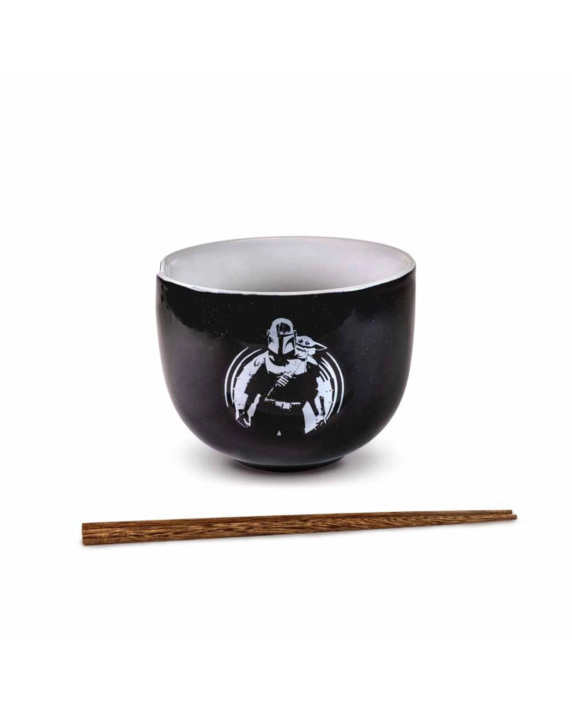 2 Star Wars  The Mandalorian  Mandalorian and Grogu Ramen Bowl with Chopsticks - Black, 2 of 4