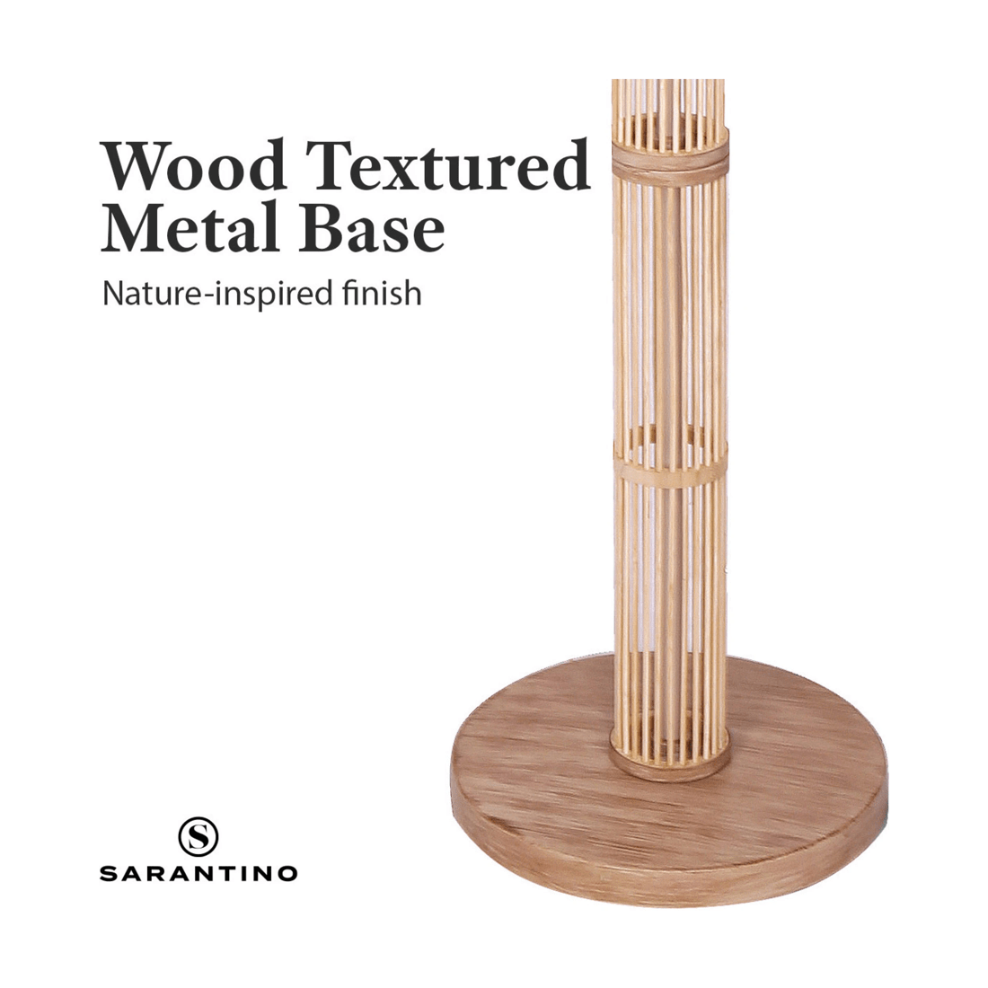 7 Sarantino Rattan Floor Lamp With Off-White Linen Shade, 7 of 10