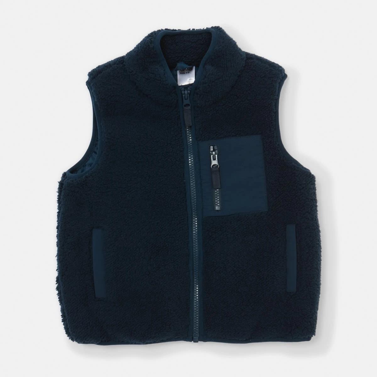 9 Sherpa Vest Dress Navy, 9 of 10