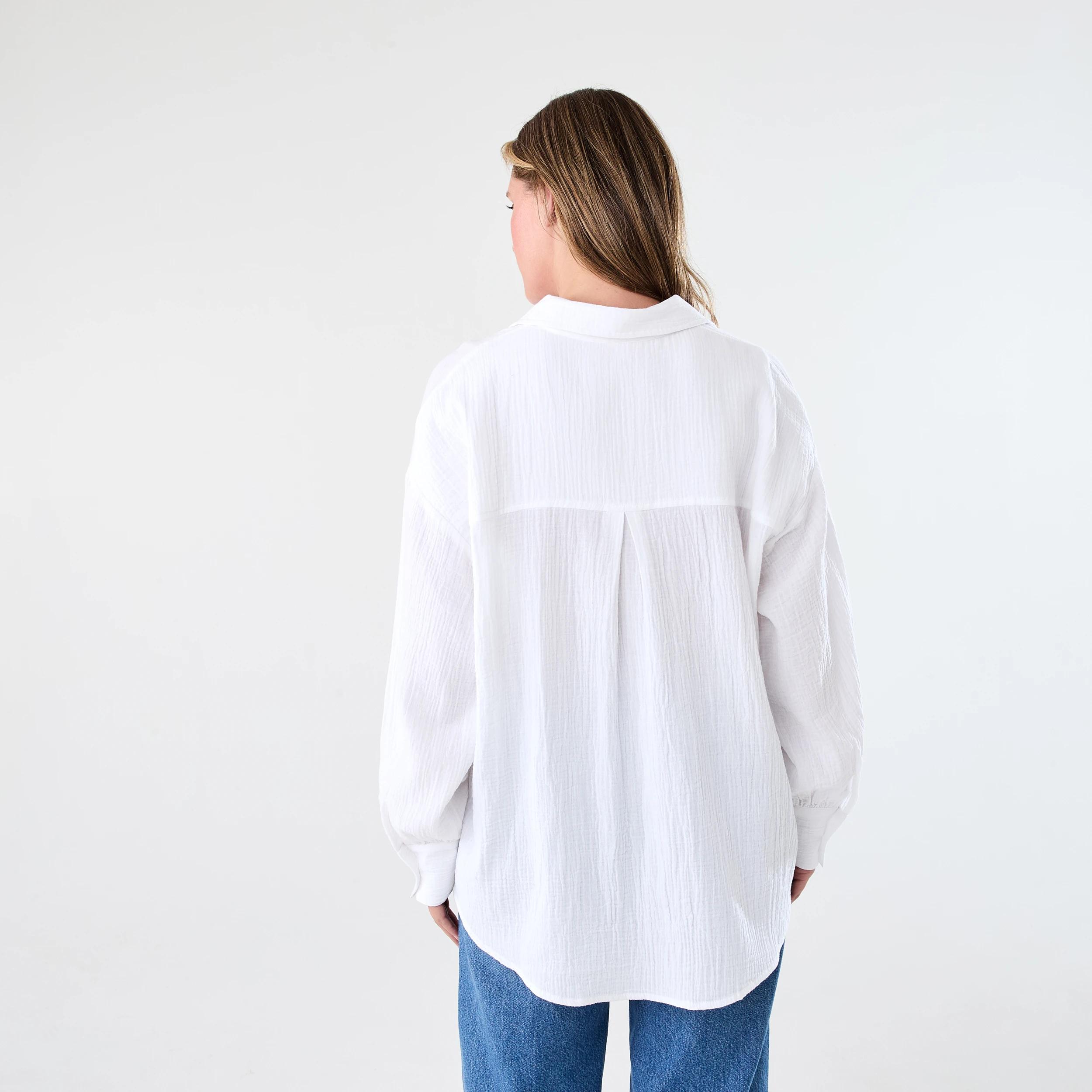 3 Long Sleeve Double Cloth Shirt White, 3 of 7