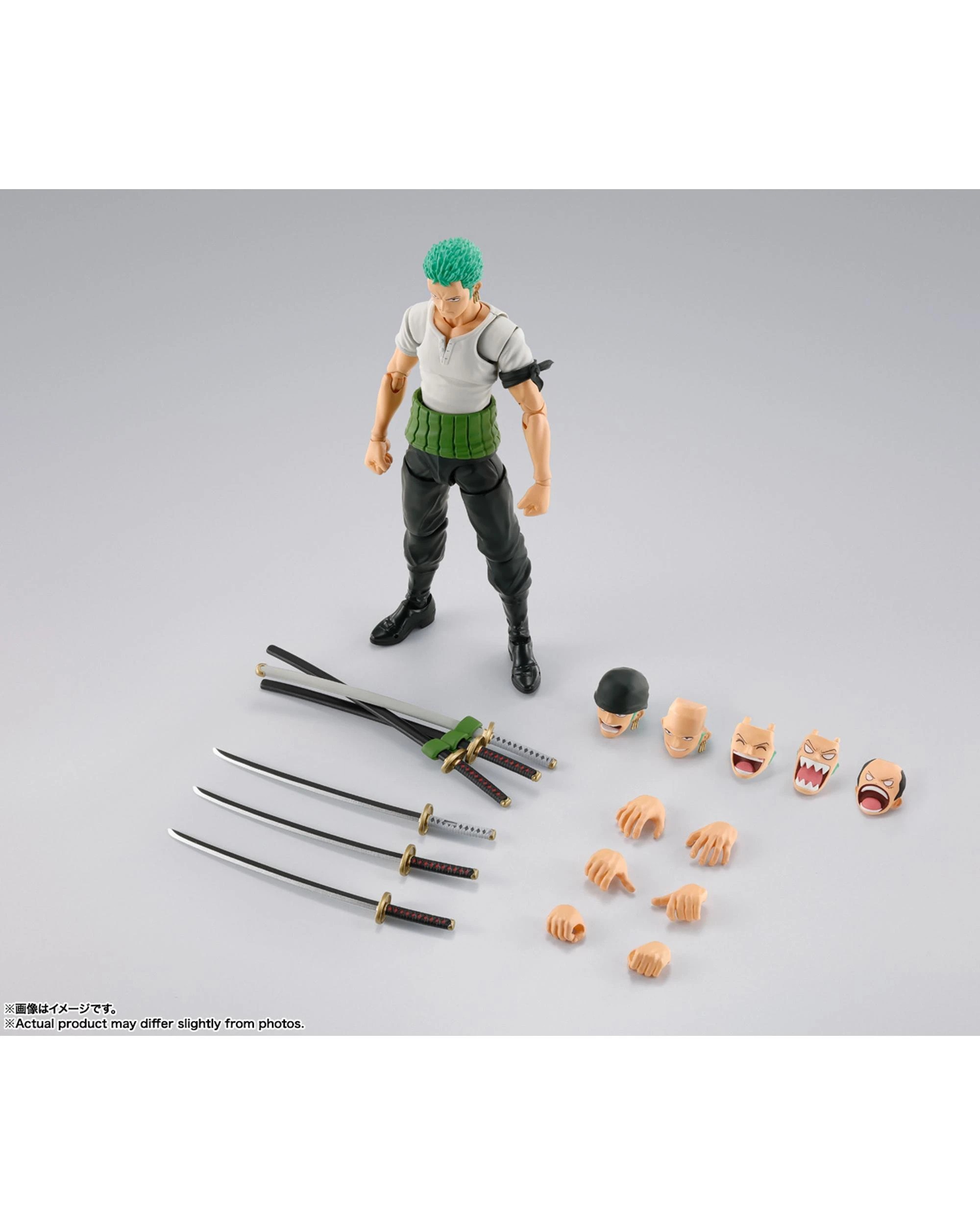 9 Tamashii Nations S.H. Figuarts One Piece Roronoa Zoro Romance Dawn Figure, 9 of 9