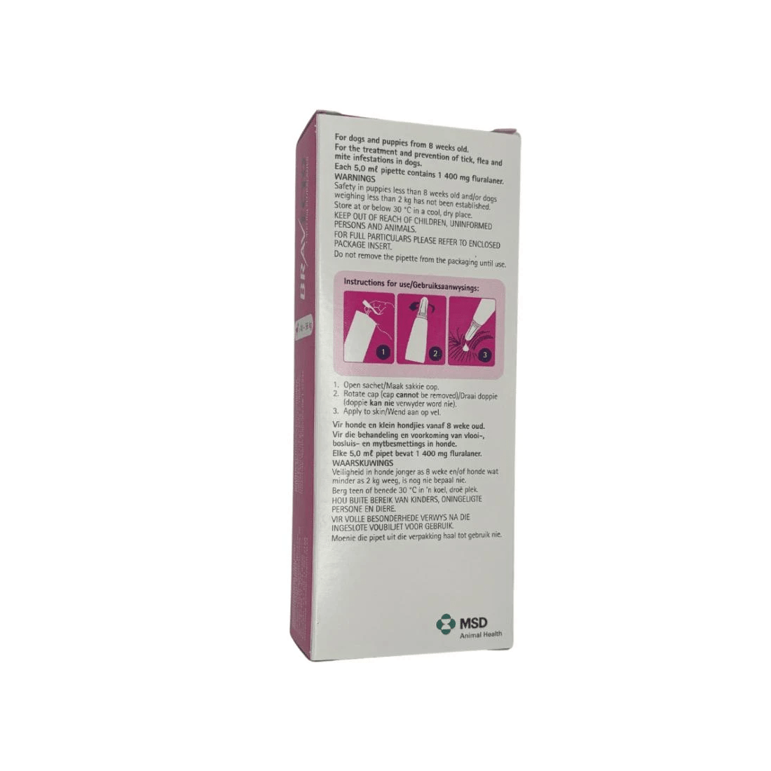 2 Bravecto Spot On Dog X Lrg 40kg - 56kg Pink, 2 of 2