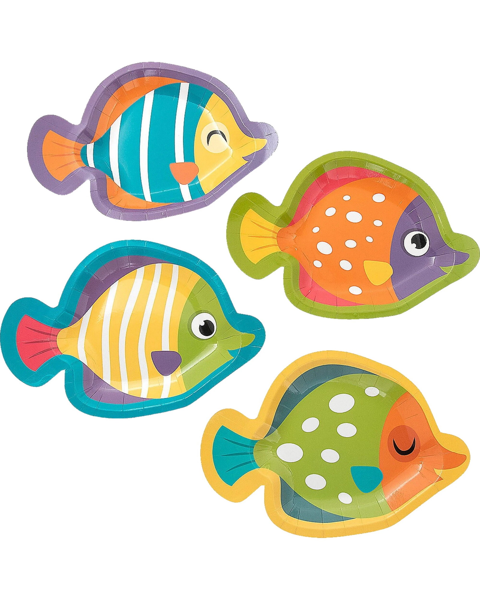 1 Partyrama Under The Sea Friends Assorted Fish Paper Plates Pack of 8, 1 of 1