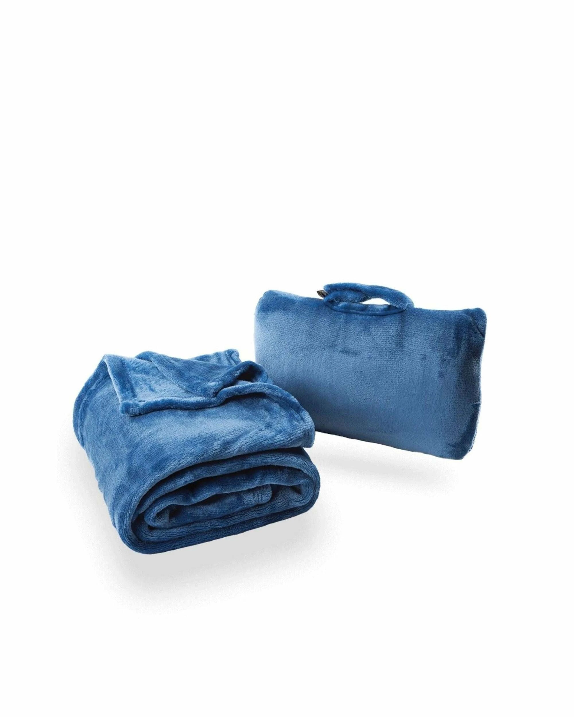 1 Cabeau Fold 'n Go Travel Blanket - Blue, 1 of 1