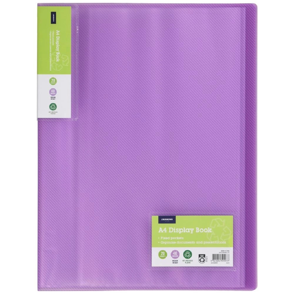 1 J.Burrows Ice Display Book 20 Pocket Purple, 1 of 4