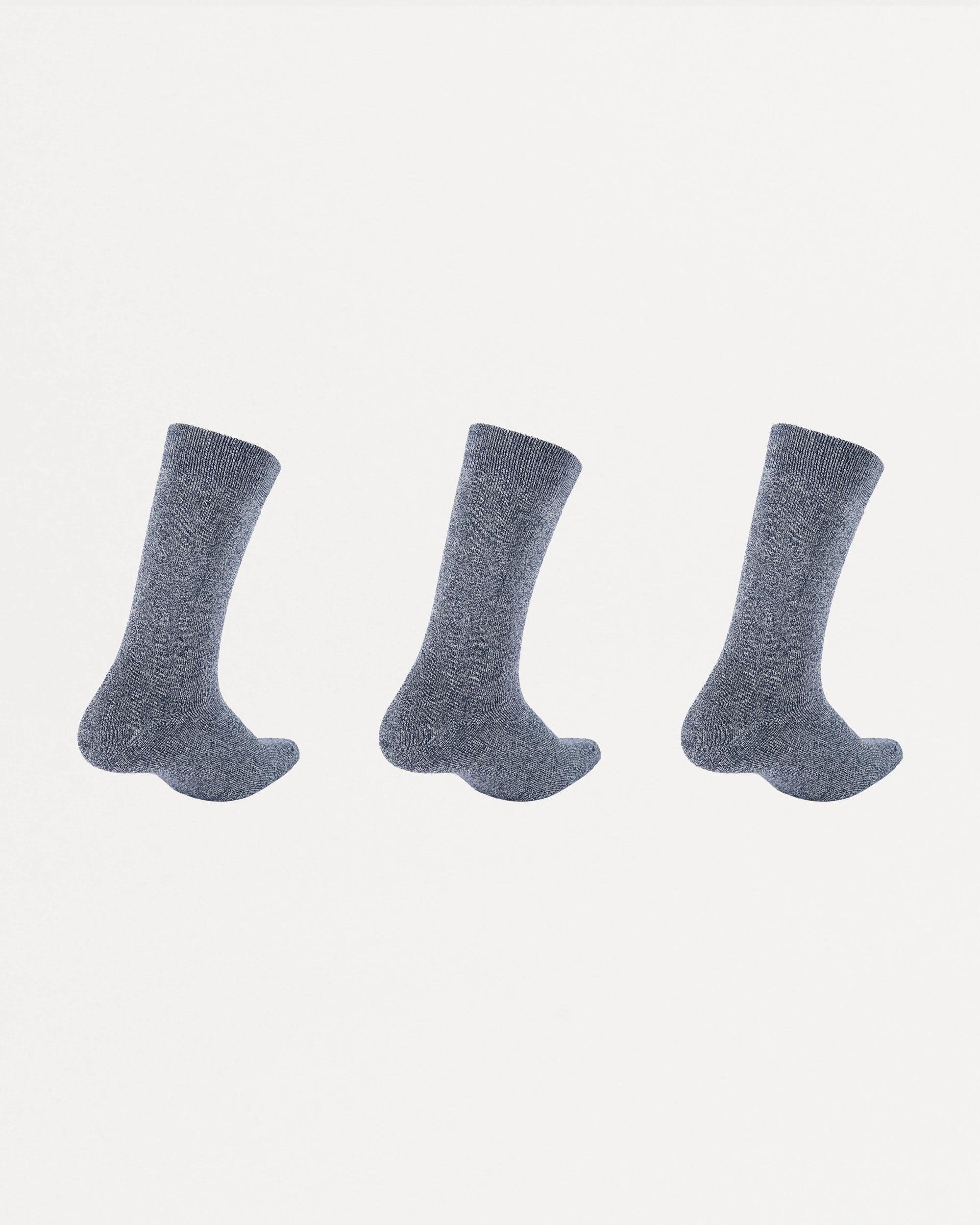 2 3 Pack Bamboo Casual Socks DENIM MARLE, 2 of 3