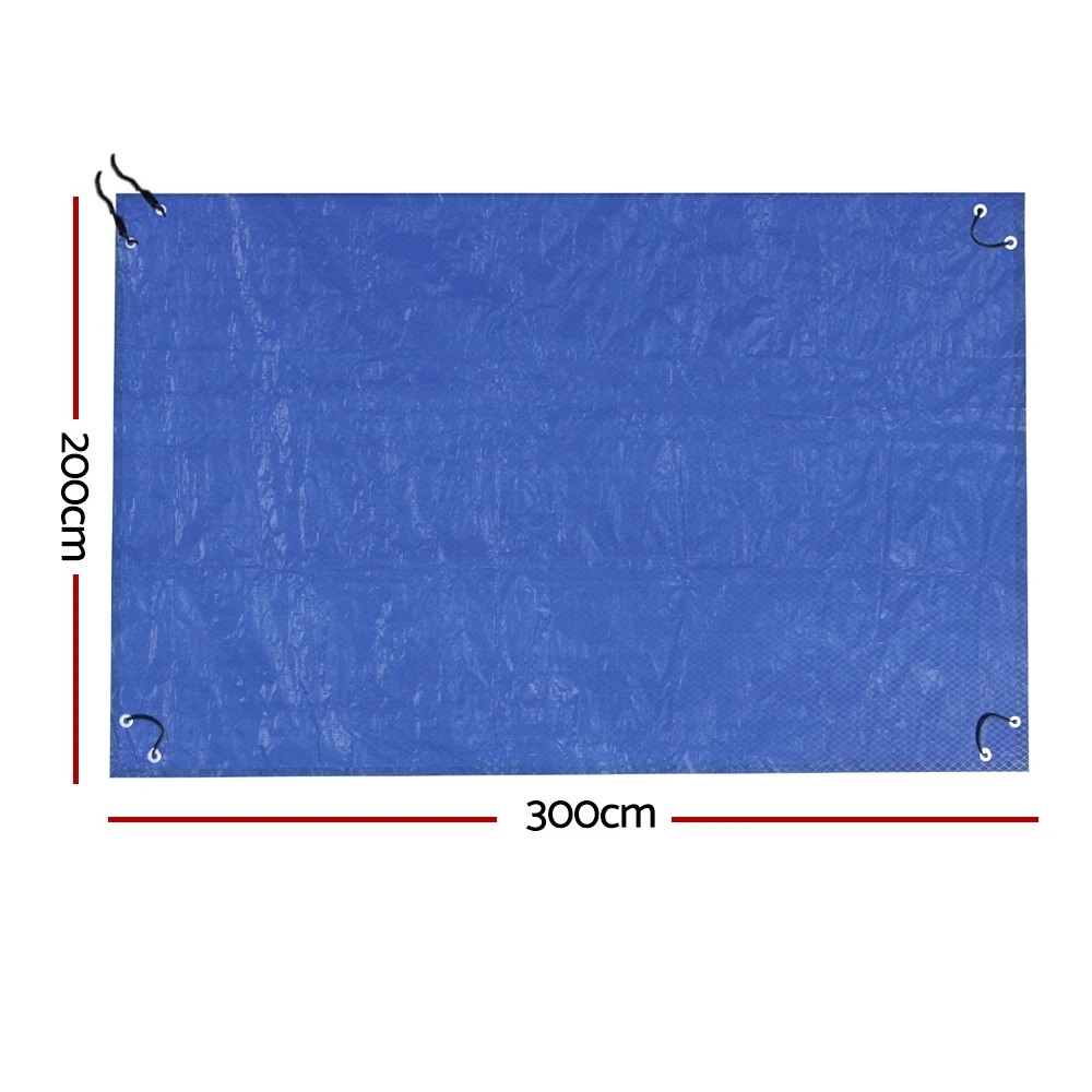 2 Aquabuddy Pool Cover 3x2m Above-ground Swimming Pool Blanket - Blue, 2 of 6