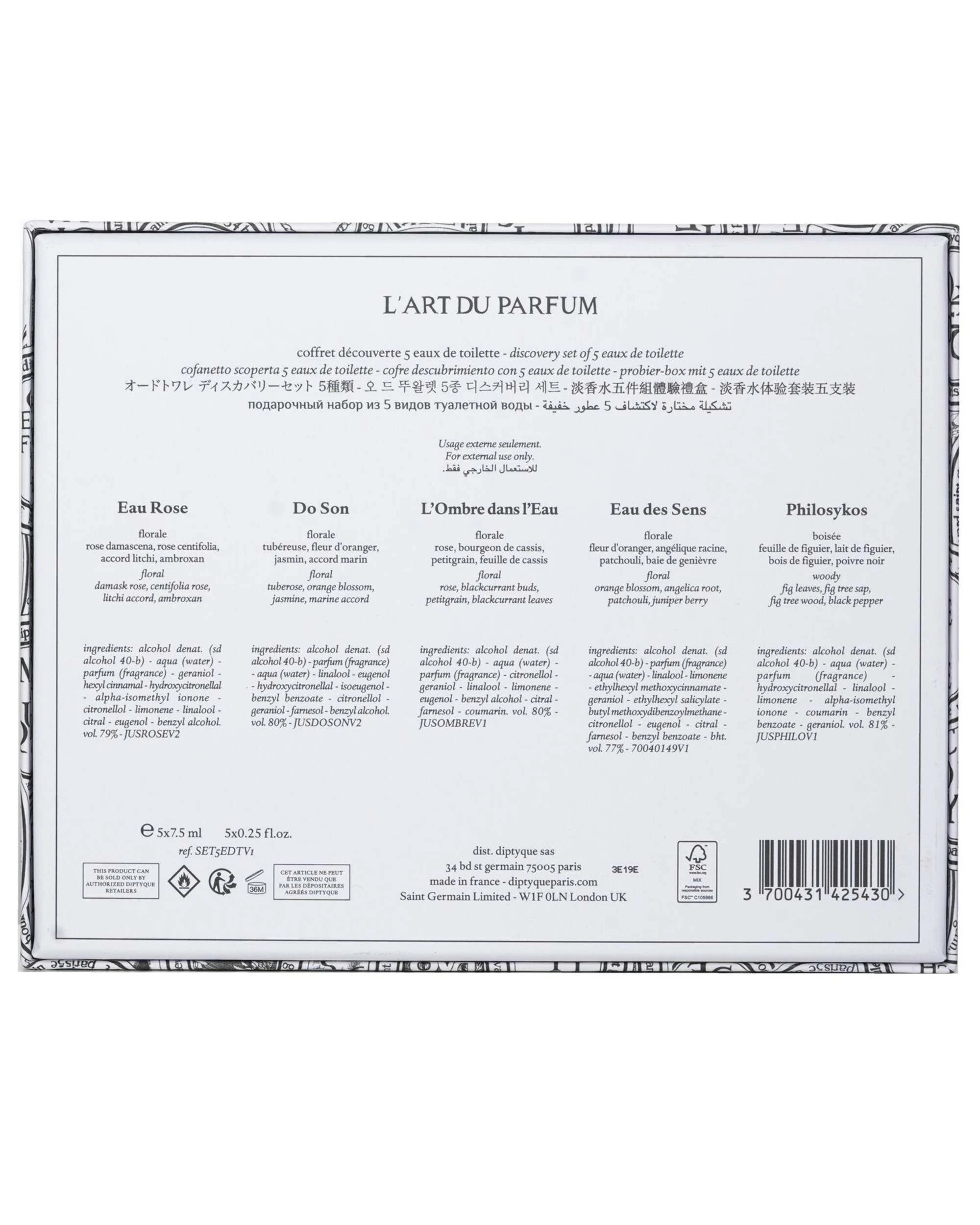 3 Diptyque Discovery Set (5x Eau De Toilette) 5x7.5ml/0.25oz, 3 of 3