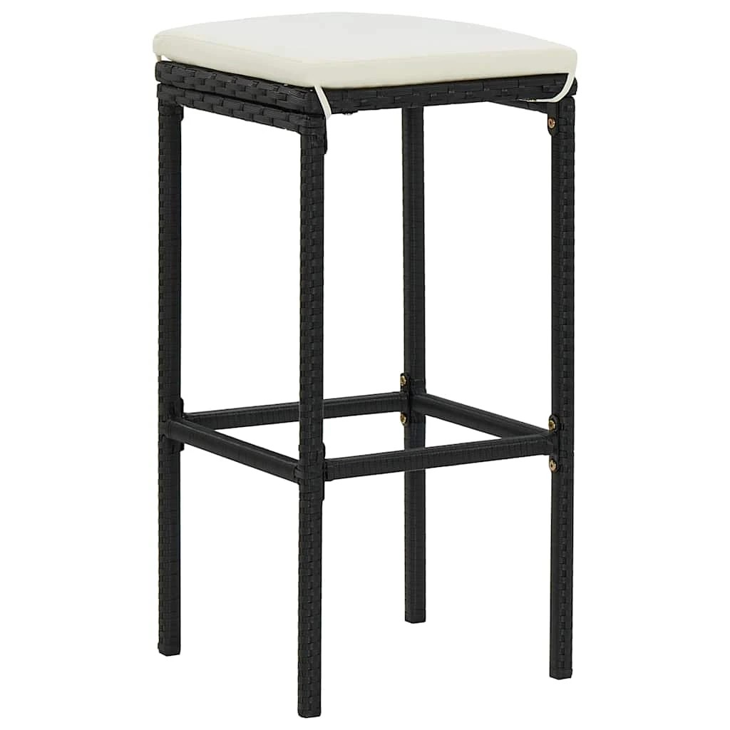 2 vidaXL Bar stool Footrest - Black, 2 of 8
