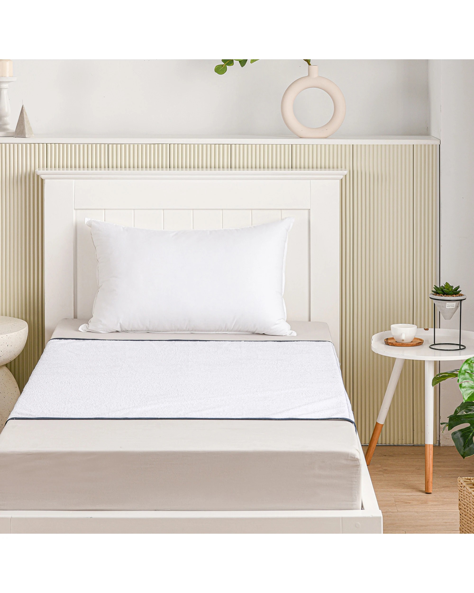 4 Dreamaker Waterproof Sheet Mattress Protector Single Bed - White, 4 of 4