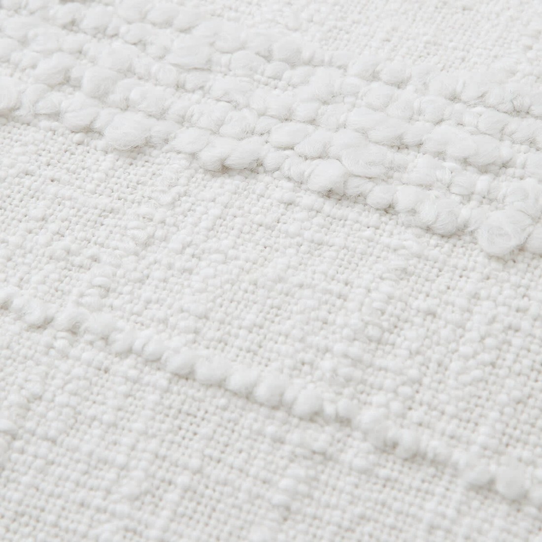 6 50cm Boucle Stripe Cushion Cover - White, 6 of 9