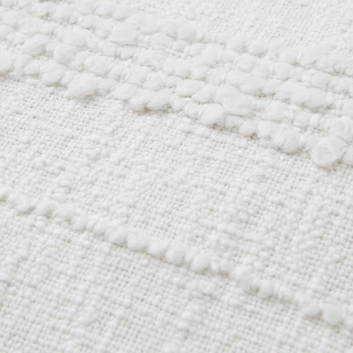 6 50cm Boucle Stripe Cushion Cover - White, 6 of 9