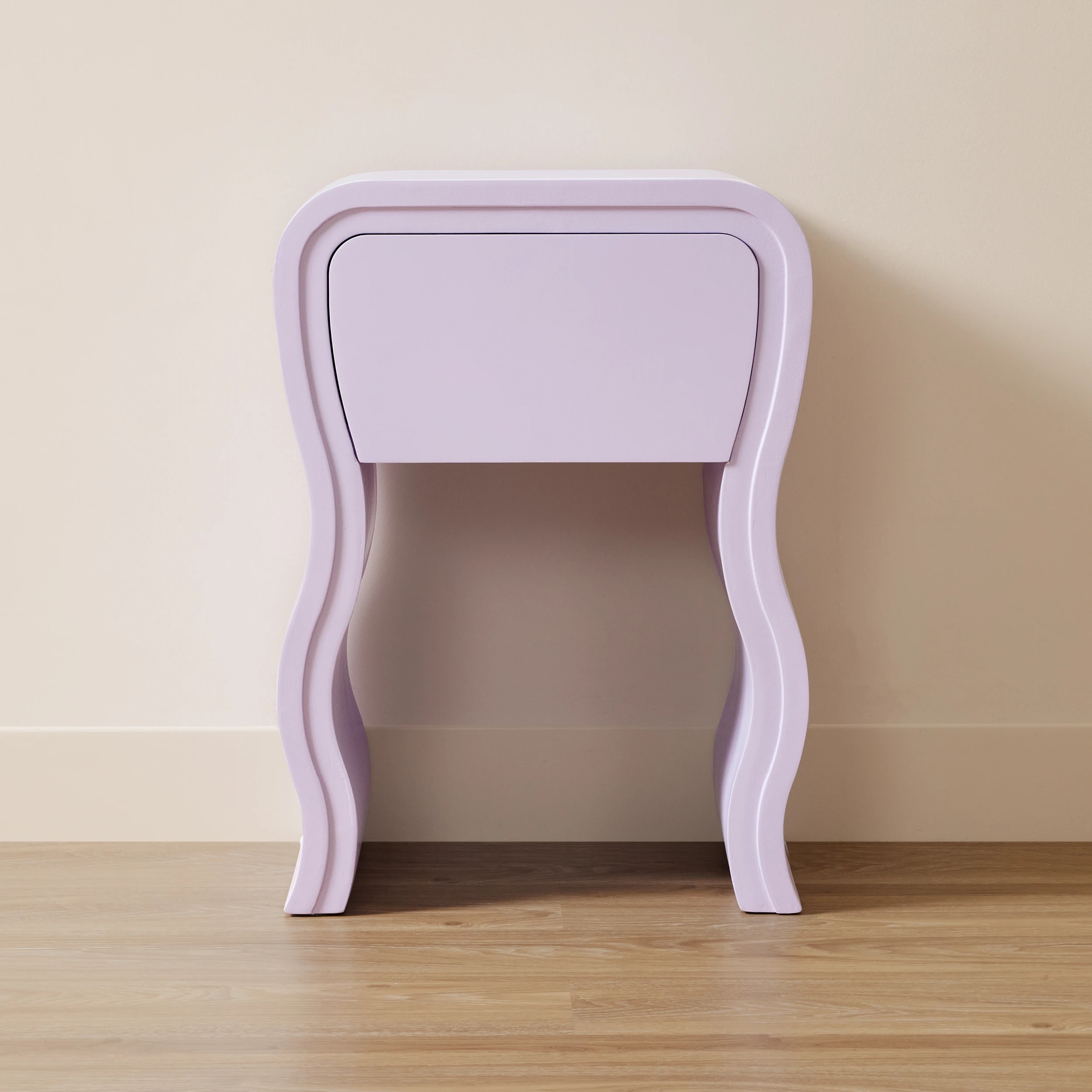 2 Wavy Bedside Table - Lilac, 2 of 6