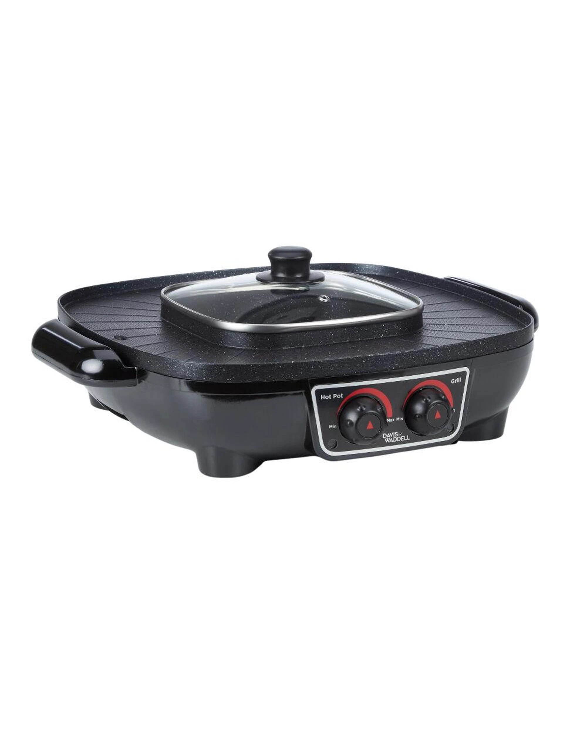 2 Davis & Waddell 2 in 1 Steamboat Hotpot And BBQ Grill Black  45 x 38 x 17cm - Black, 2 of 6