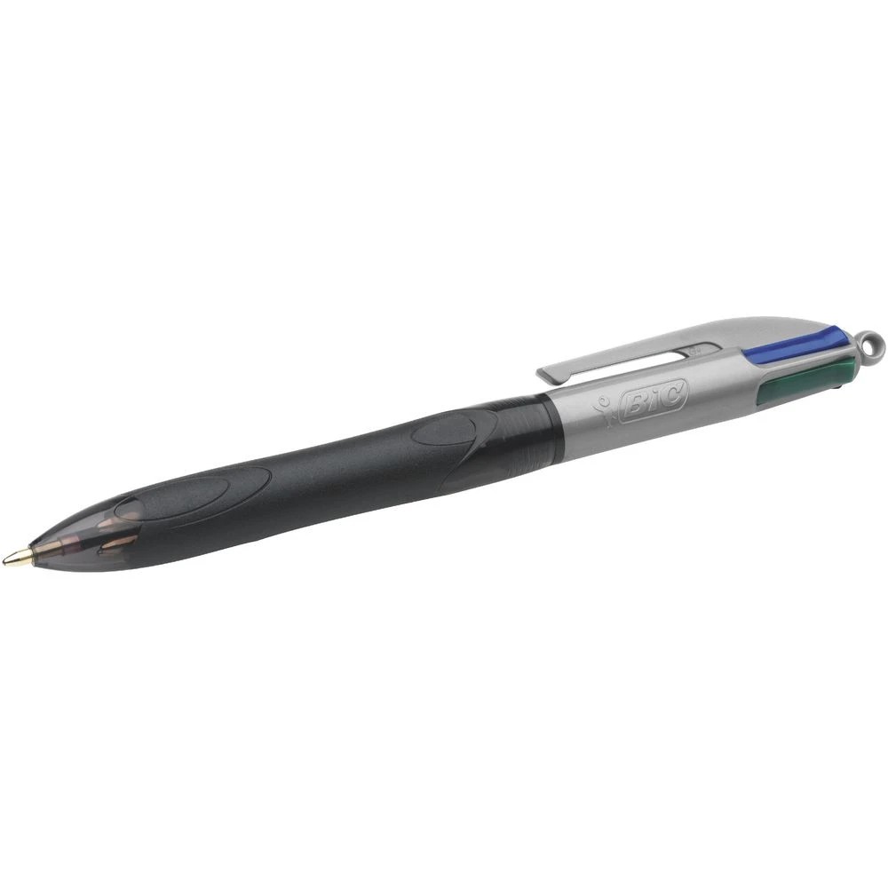 3 BIC 4 Colours Grip Pro Retractable Ballpoint Pen 1mm, 3 of 4