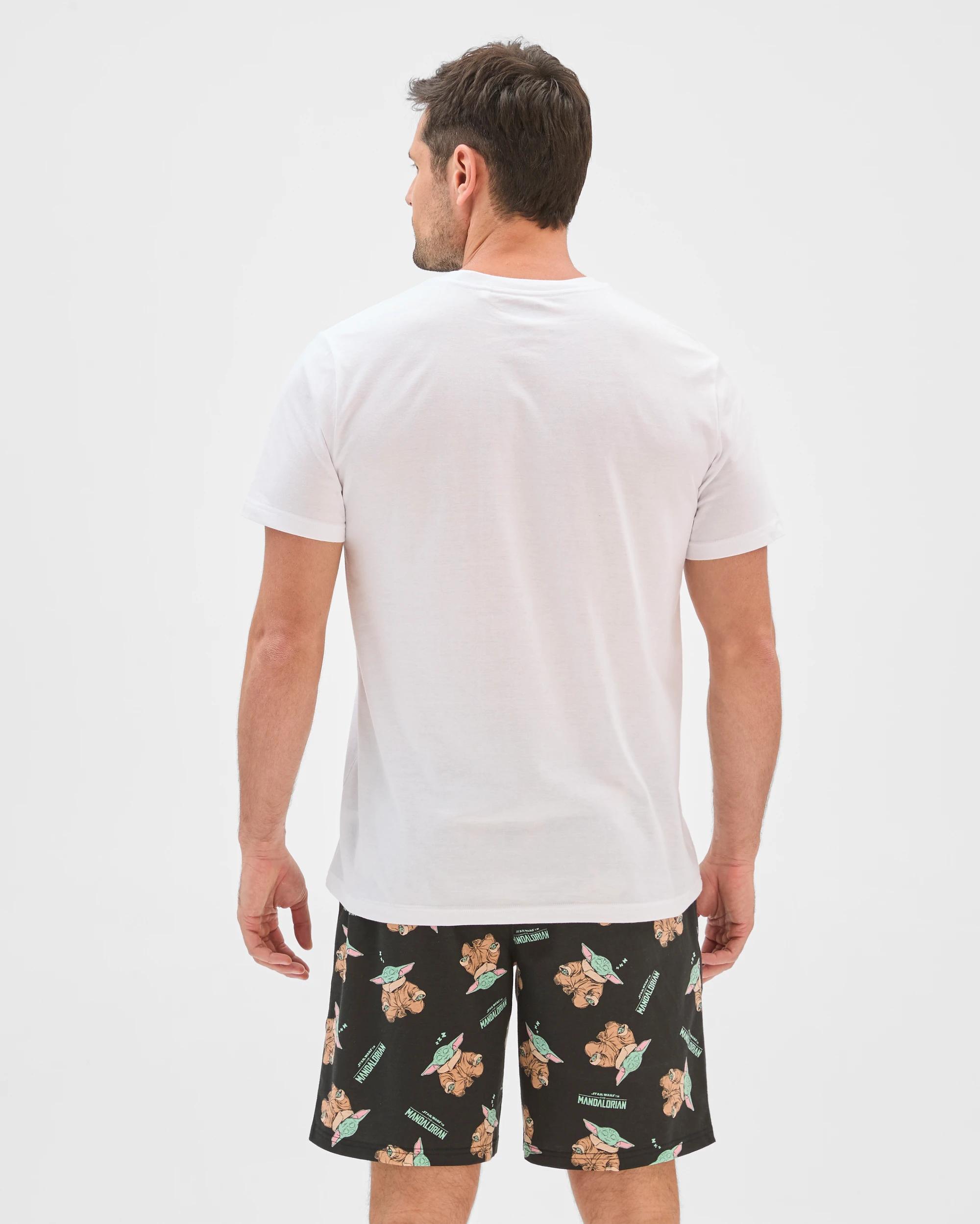 5 Disney Star Wars Top & Shorts Pyjama Set GROGU WHITE, 5 of 6