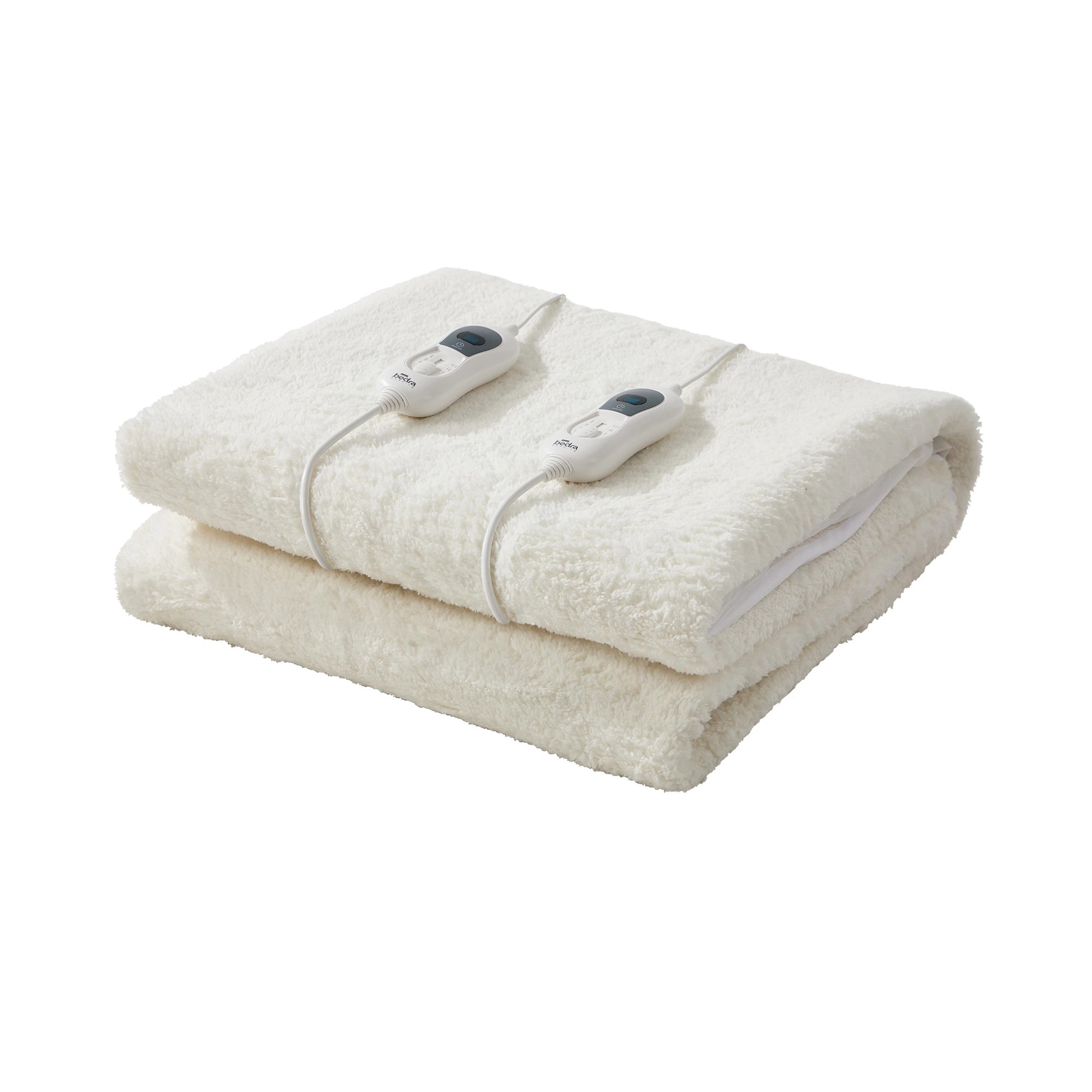 1 Bedra Bedding  Electric Heated Blanket Fully Fitted Fleece Underlay Winter Pad Double - Double Bed - White, 1 of 7