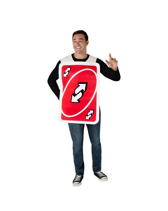 Rubies Uno Reverse Card Adult Costume - Adult One Size - Red