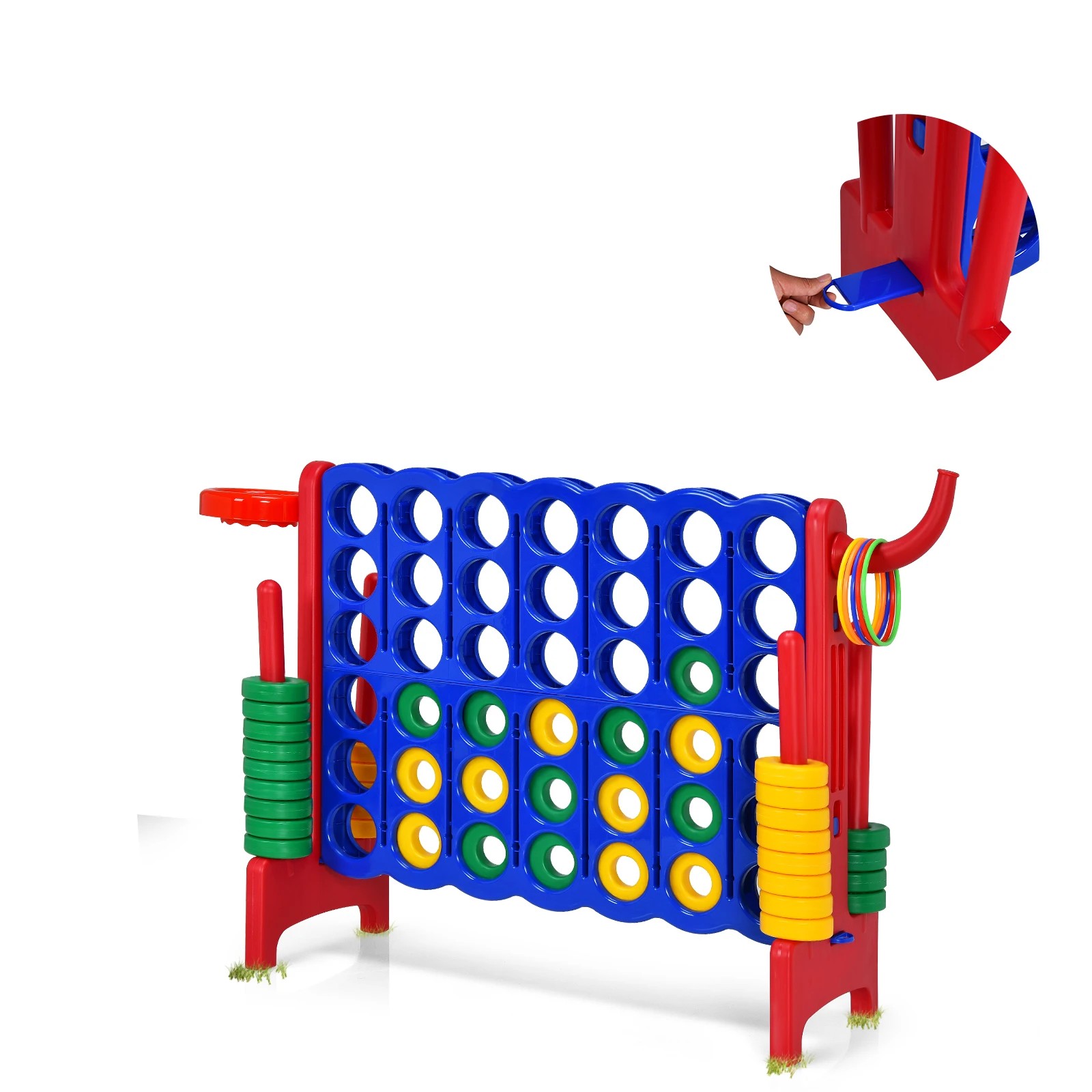 4 Costway Giant 4-in-A Row Jumbo 4-to-Score Game Set, 4 of 5