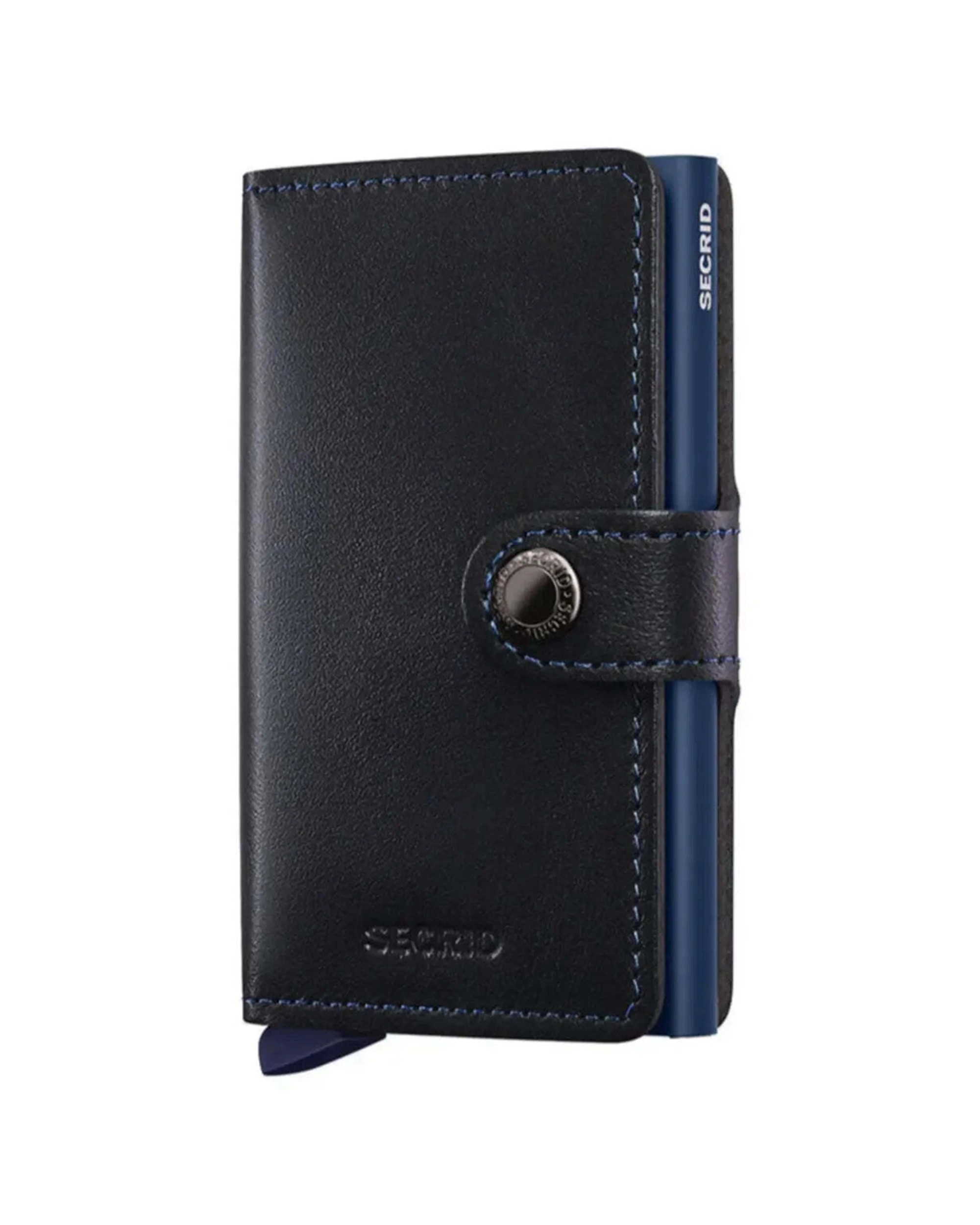 1 Secrid Miniwallet Compact RFID Wallet Original Aluminium Leather Original Navy - Blue, 1 of 5