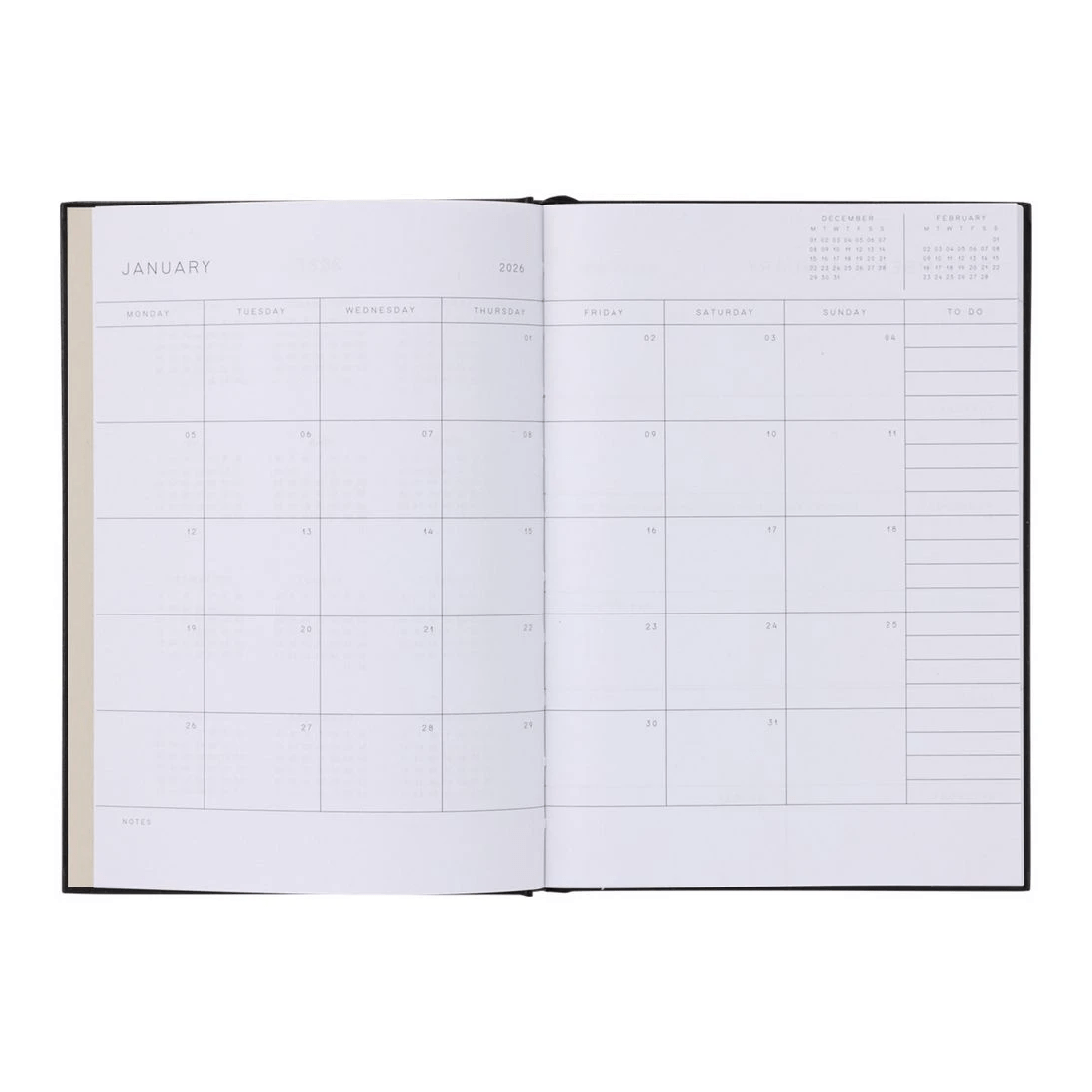 4 Keji A5 WTV Hardcover 2026 Diary Black, 4 of 7