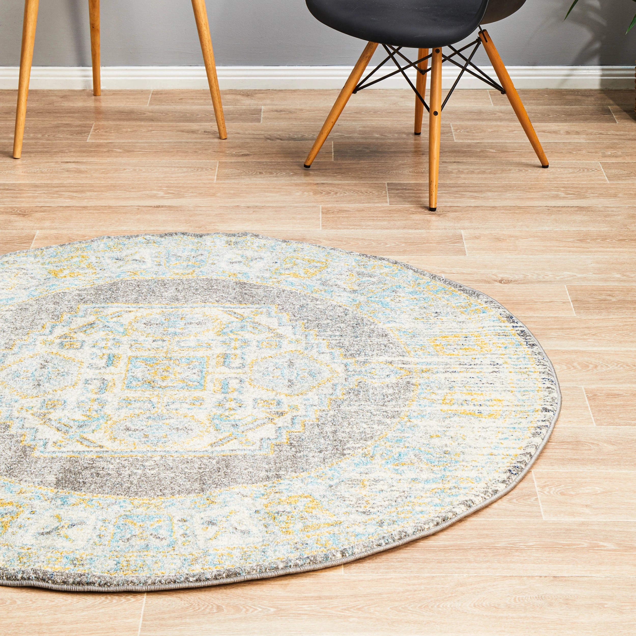 3 Common Ground Rugs Era 944 150x150cm - Small Circle Rug - Grey, 3 of 8