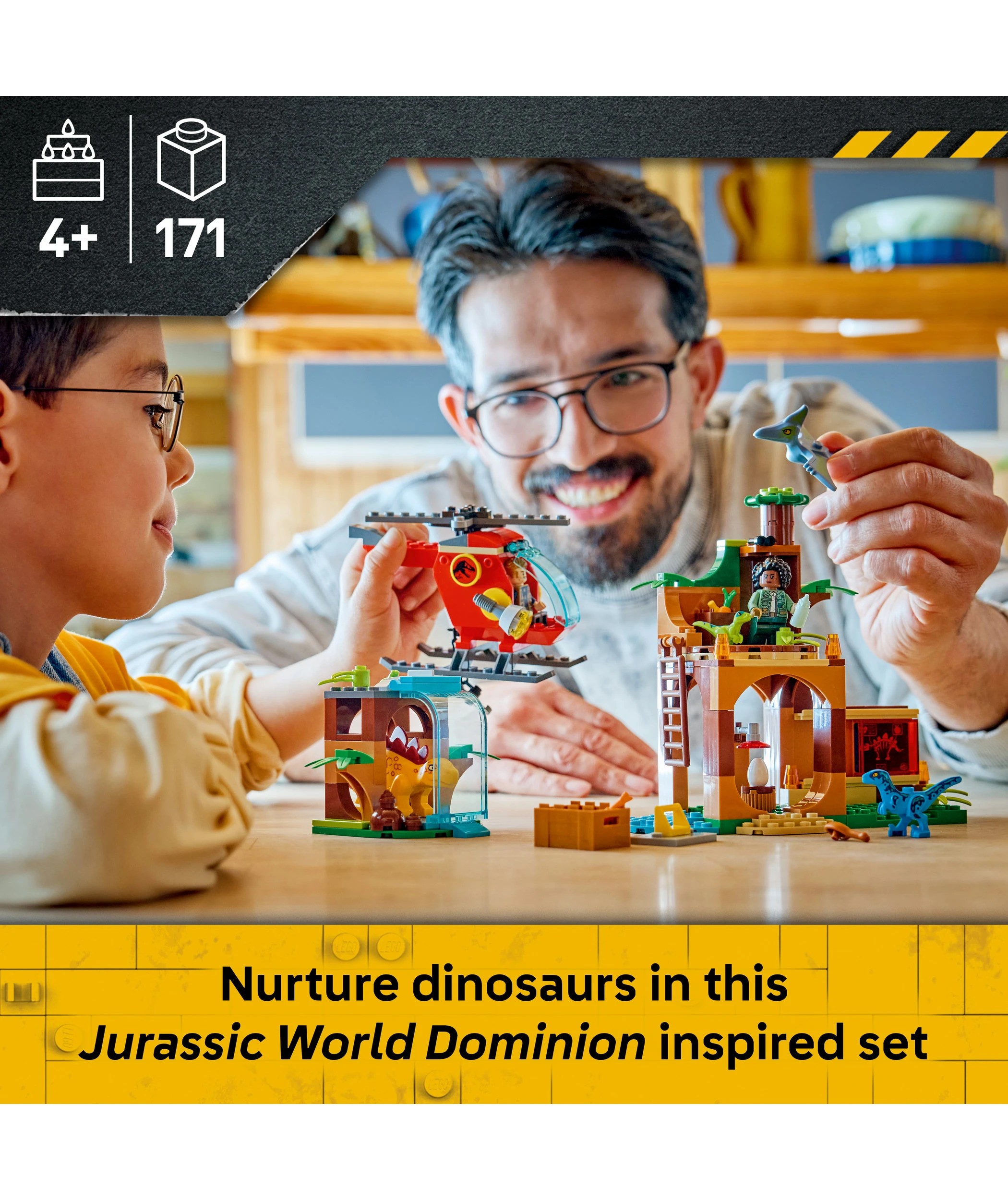 3 LEGO Jurassic World Velociraptor, Stegosaurus & Pteranodon Rescue 77981, 3 of 10