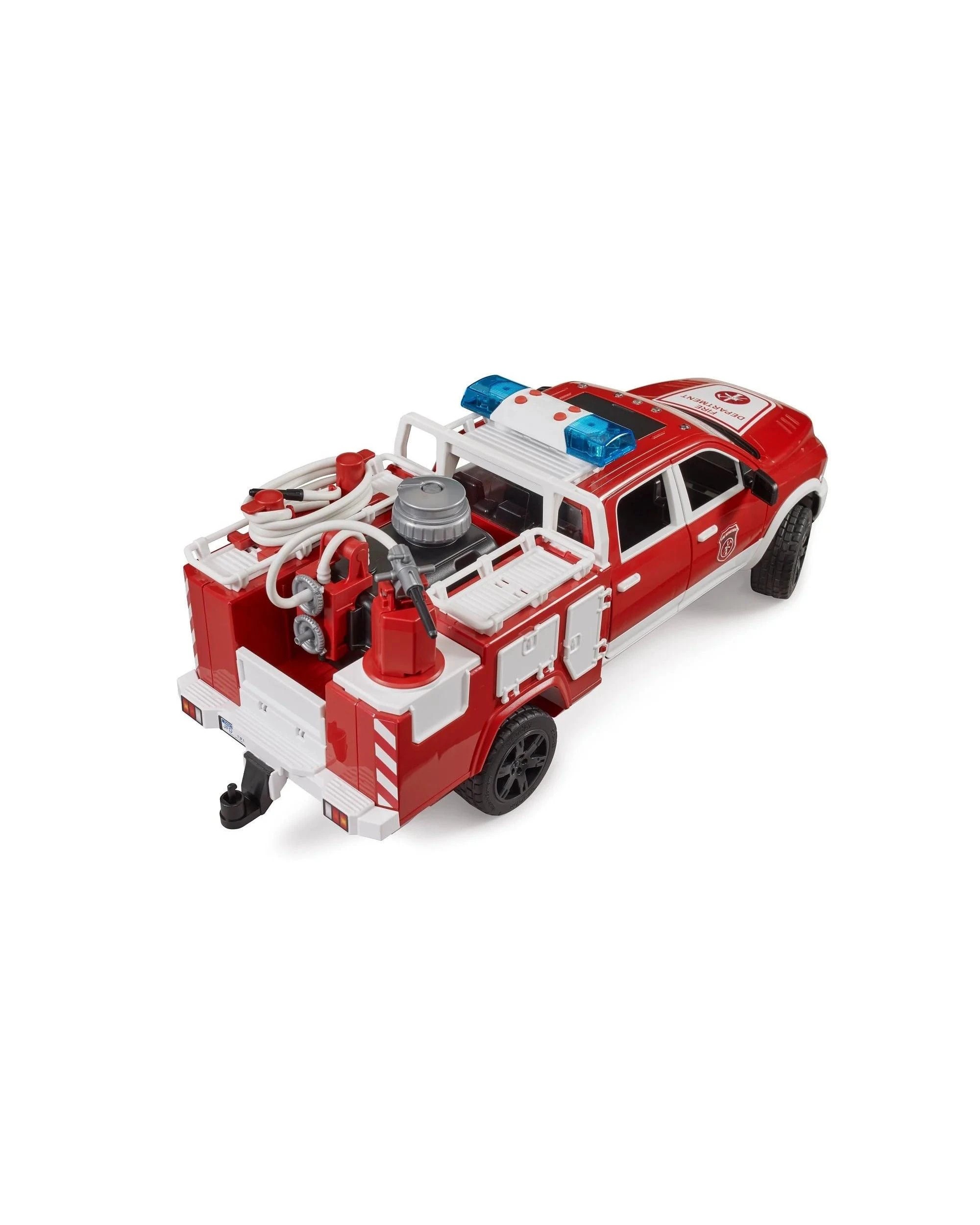 4 Bruder Emergency RAM 2500 Fire Engine Truck with Light and Sound Module - Red, 4 of 9