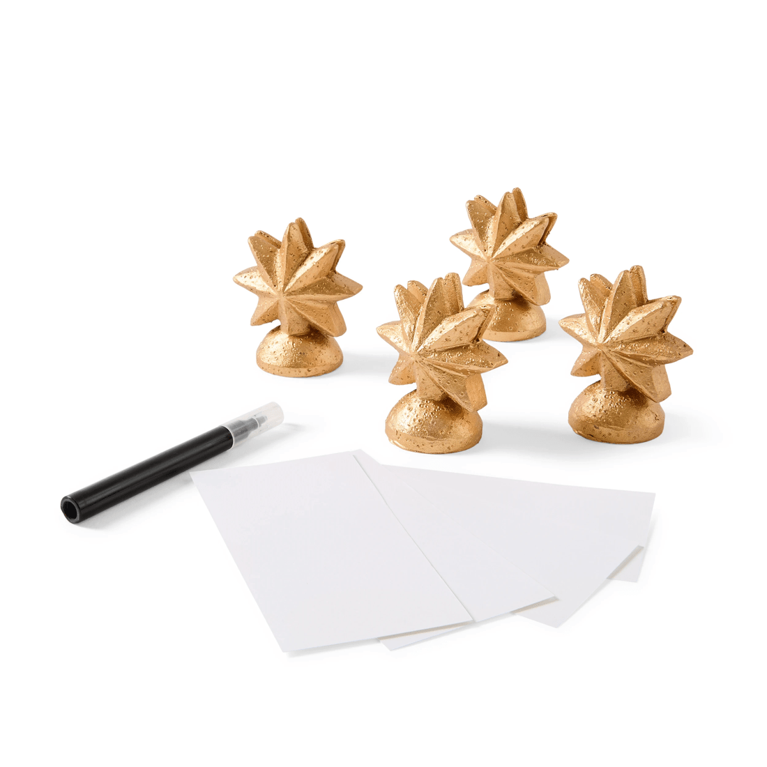 2 4 Pack Gold Look Starburst Placecard Holders, 2 of 8