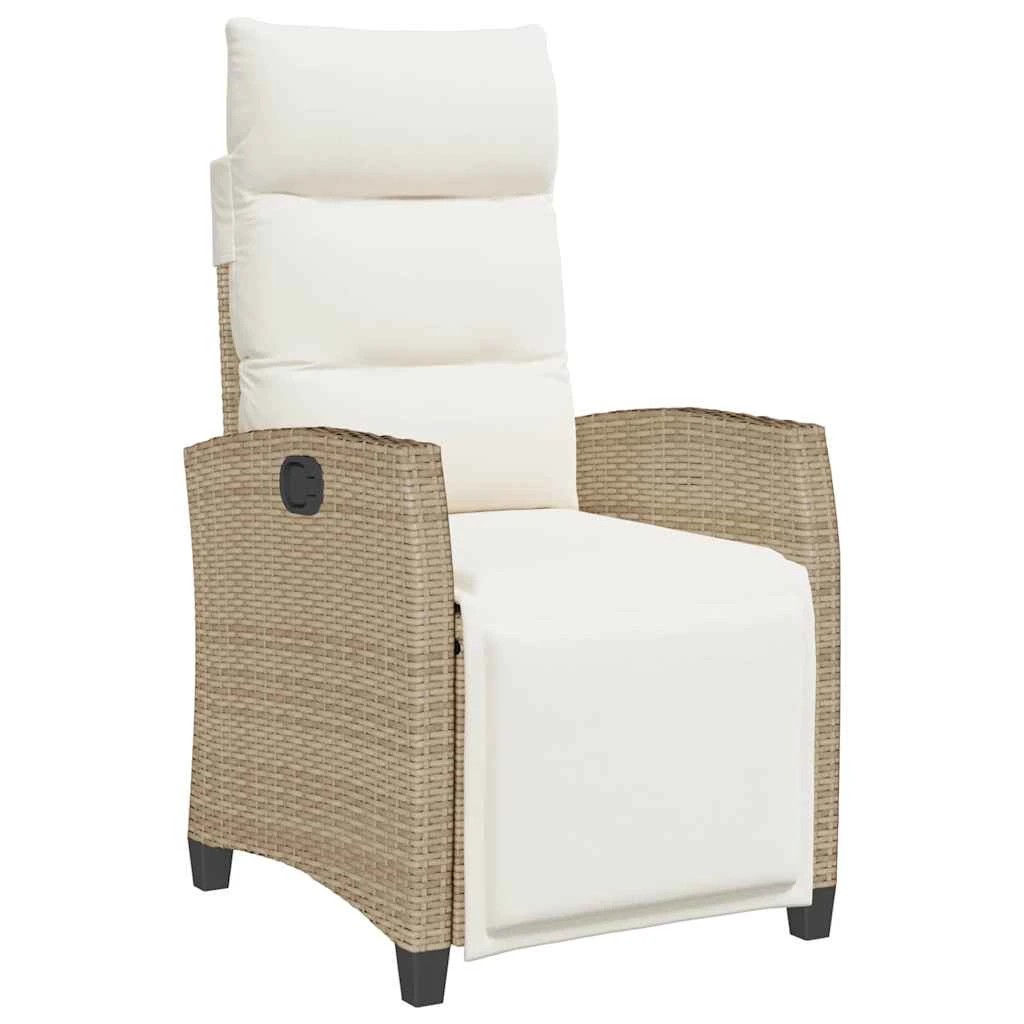 2 vidaXL reclining garden chair Foldable - Beige, 2 of 9