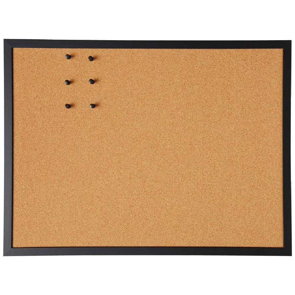 1 J.Burrows Cork Board 600 x 450mm Black, 1 of 3