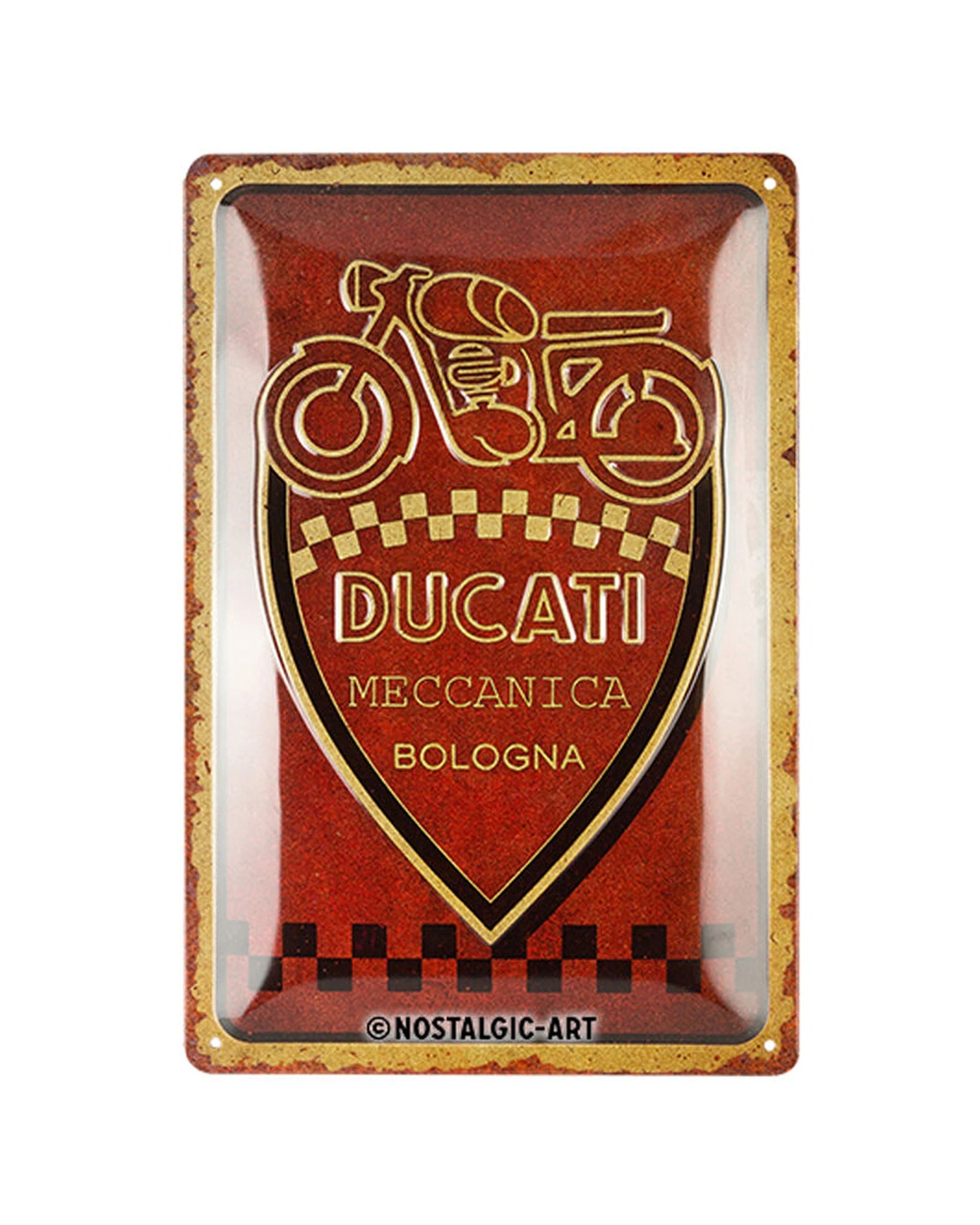 1 Nostalgic-Art Medium 20x30cm Metal Wall Art Sign Plaque -  Ducati Meccanica Bologna - Multi, 1 of 1