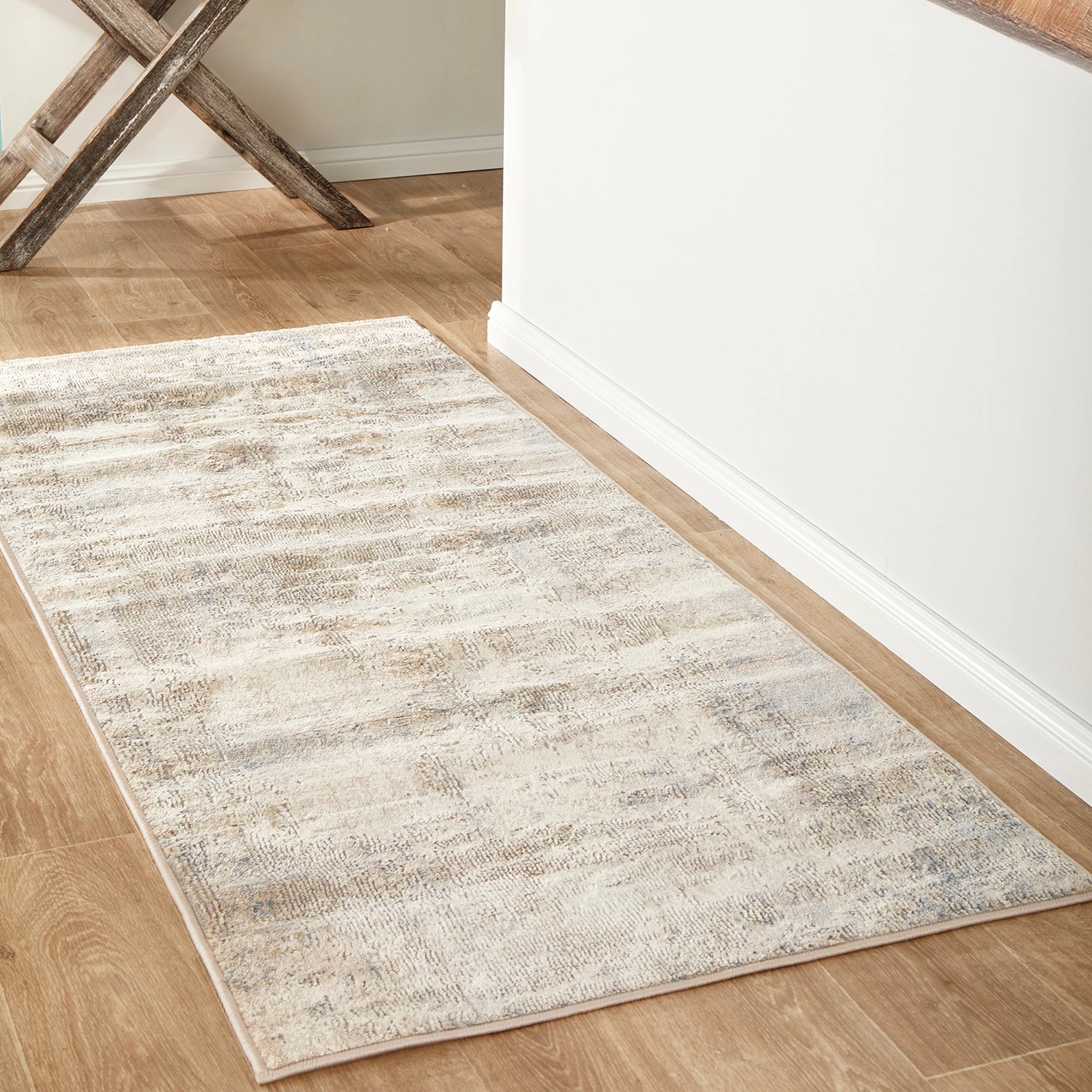 1 Common Ground Rugs Headland Aldo 200x80cm - Small Runner Power Loomed Pet Friendly Rug - Beige, 1 of 6