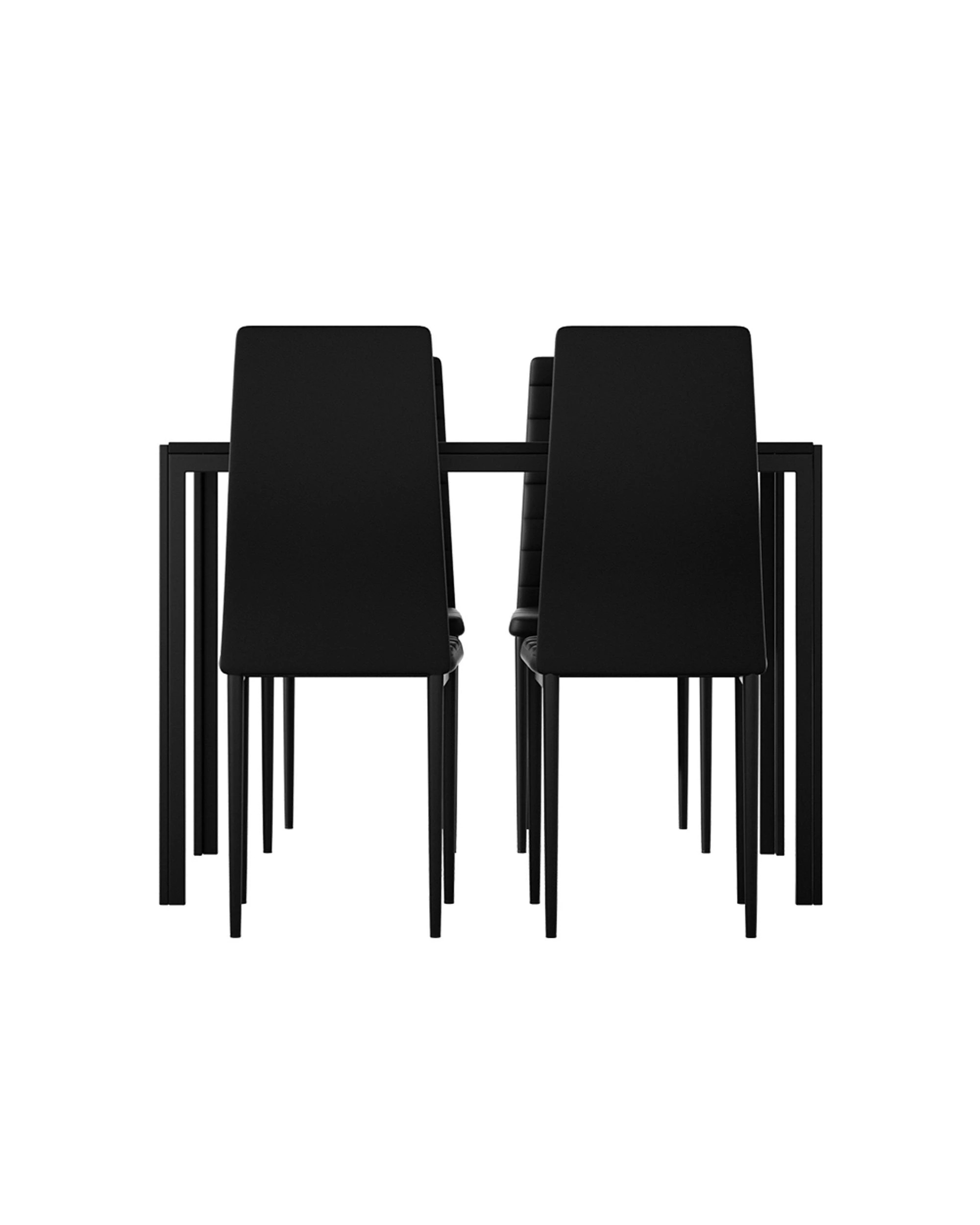 3 Artiss Dining Chairs And Table Dining Set 4 Chair Set Of 5
 - Black, 3 of 3