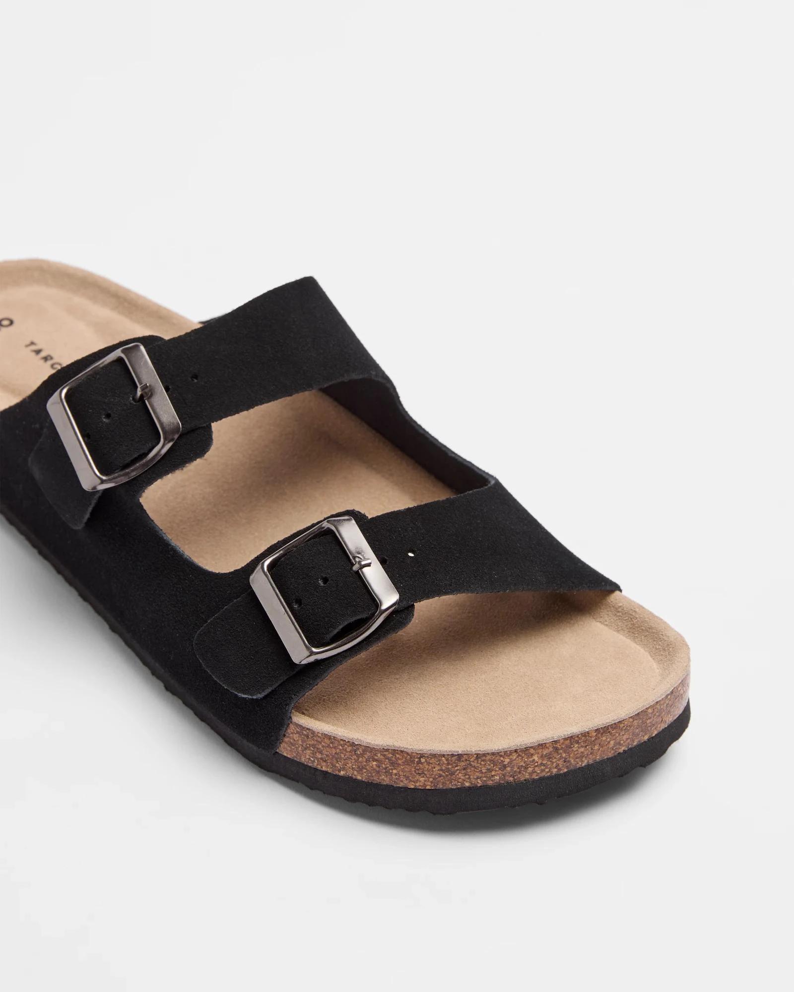 3 Target Man Mens Leather Moulded Cork Sandal - Solo BLACK SUEDE, 3 of 3