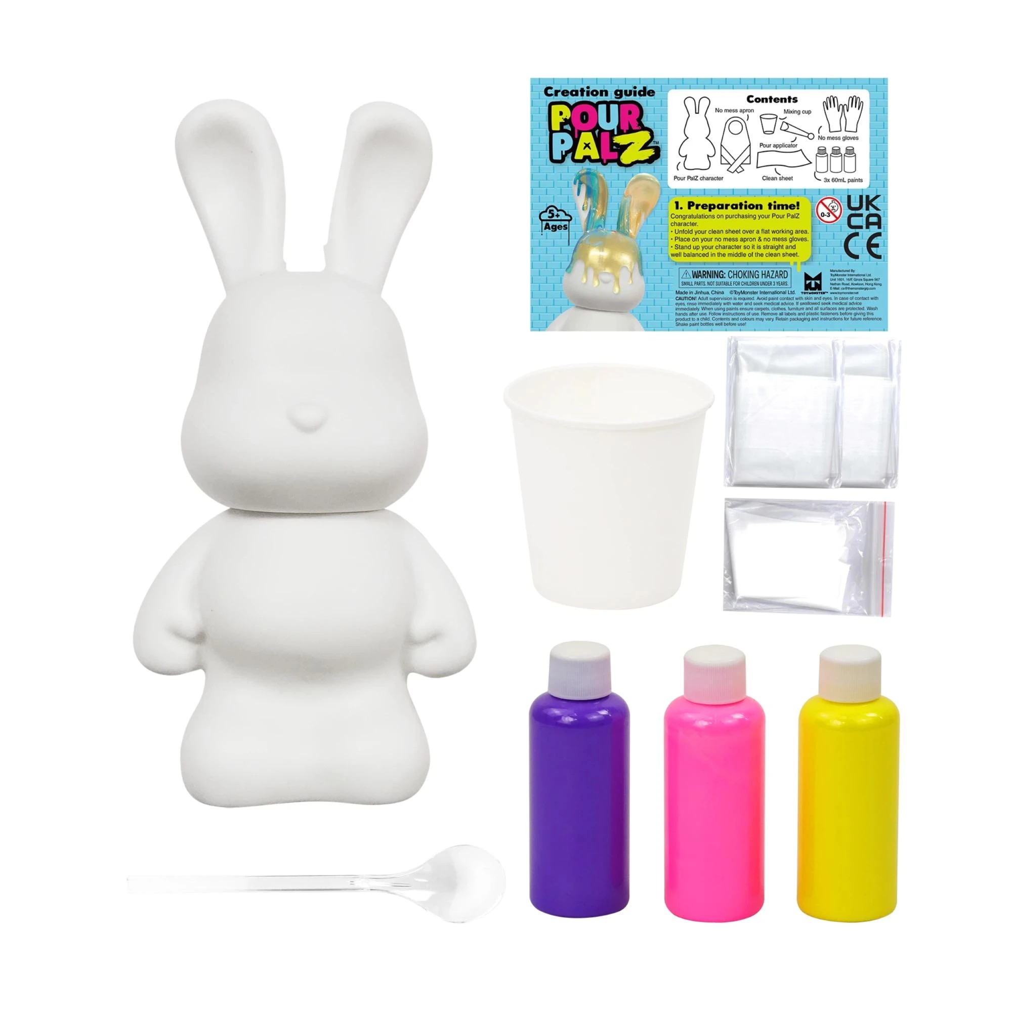 7 Pour Palz Diy Paint Bunny - Multi, 7 of 7