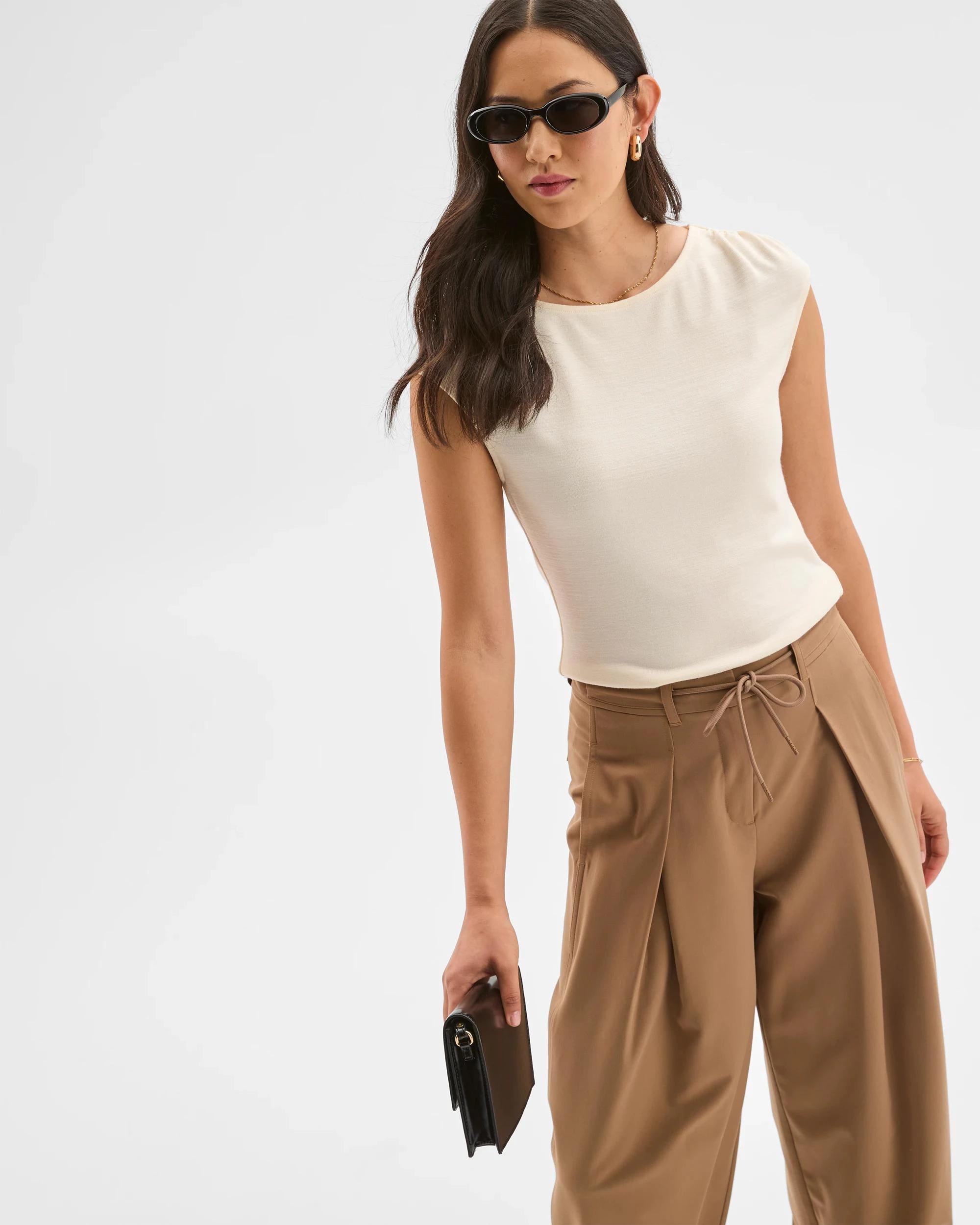 1 Preview Sleeveless Drape Tank Top VANILLA ICE, 1 of 7