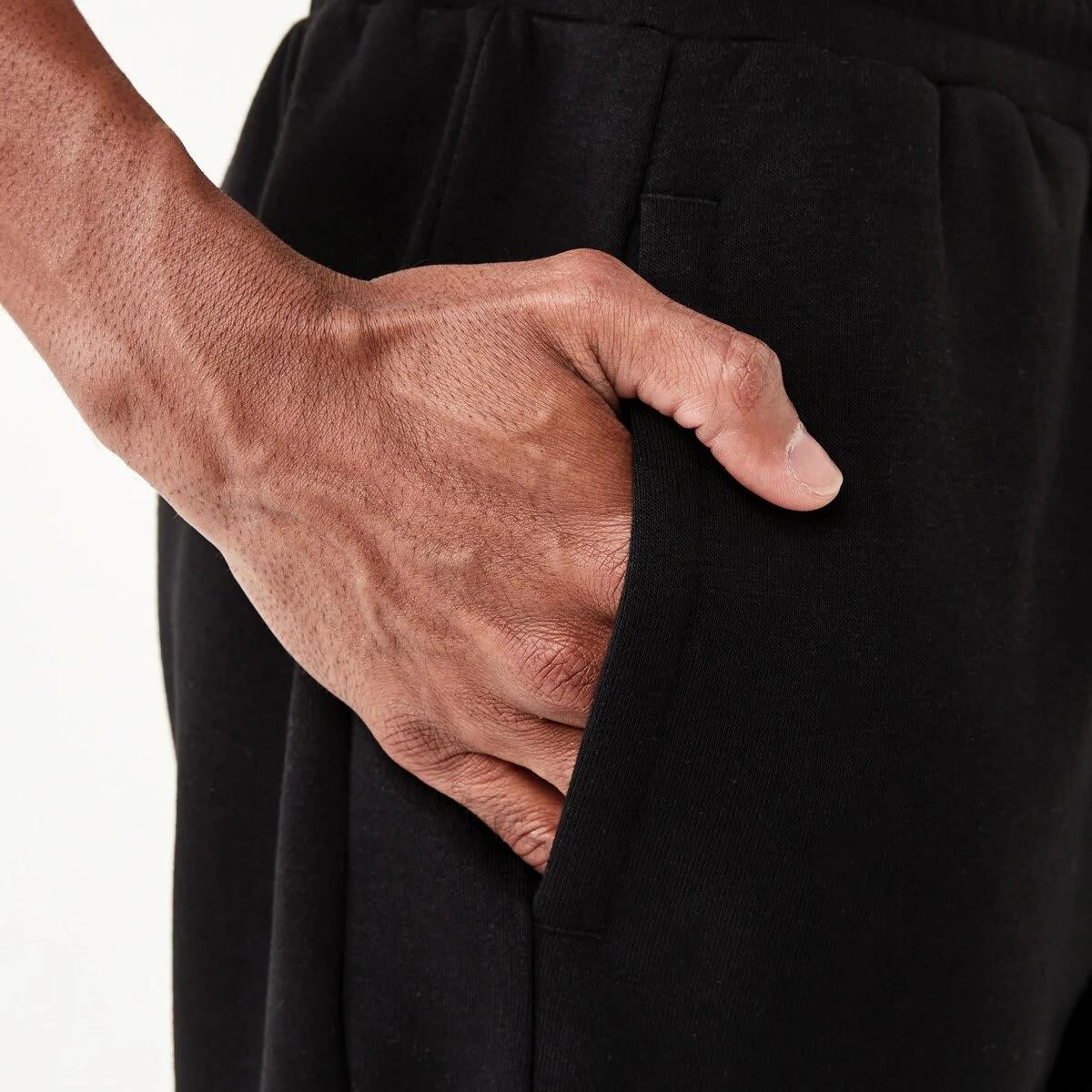 4 Active Mens Panel Trackpants BLACK, 4 of 6