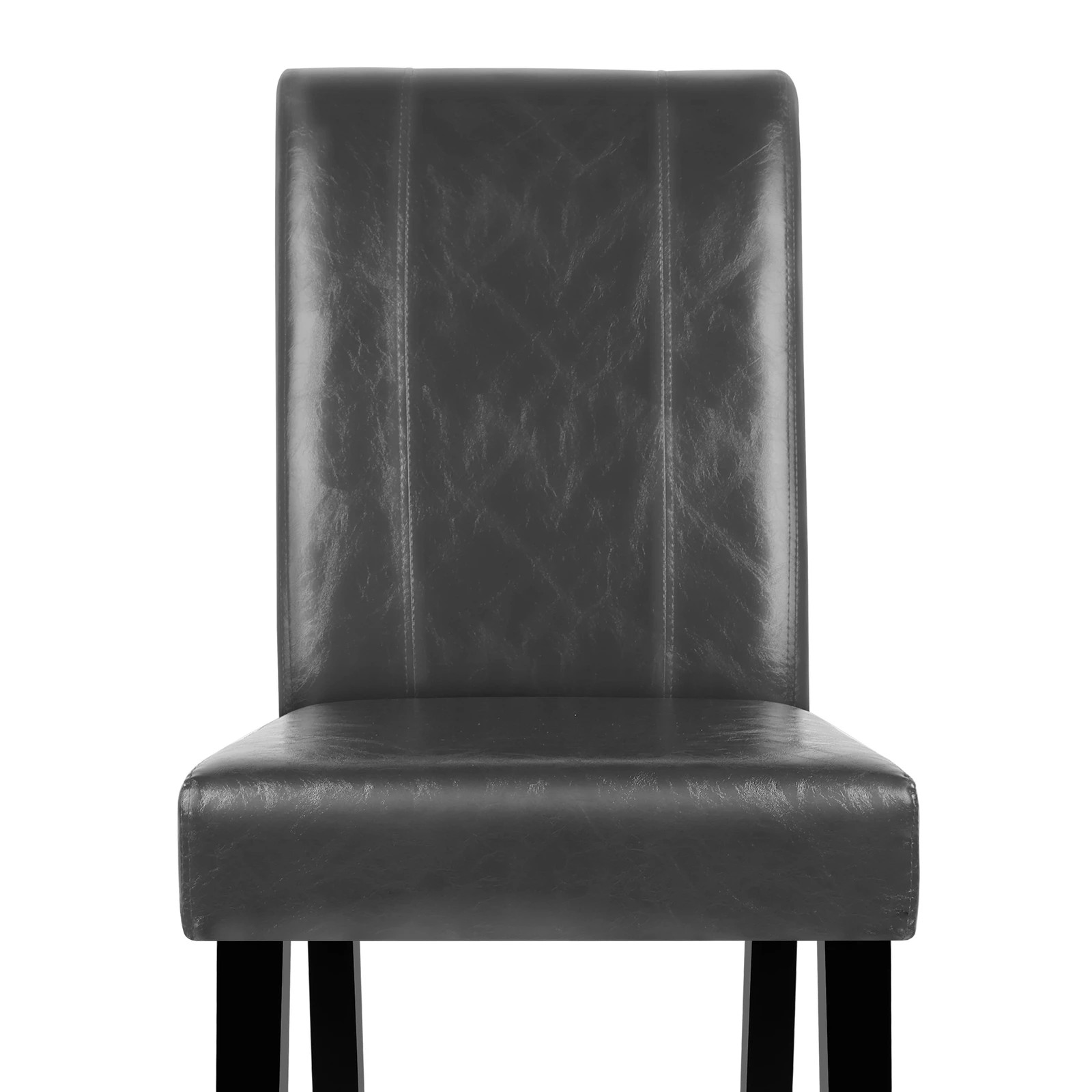 5 Alfordson 4x Dining Chairs Cafe Kitchen Chair High-Back Wooden PU Leather - Grey, 5 of 10