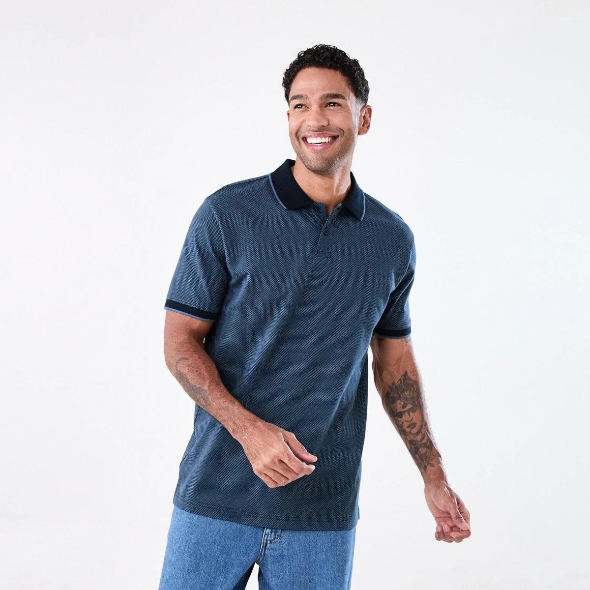 1 Jacquard Polo Shirt JACQUARD CHINA BLUE, 1 of 6