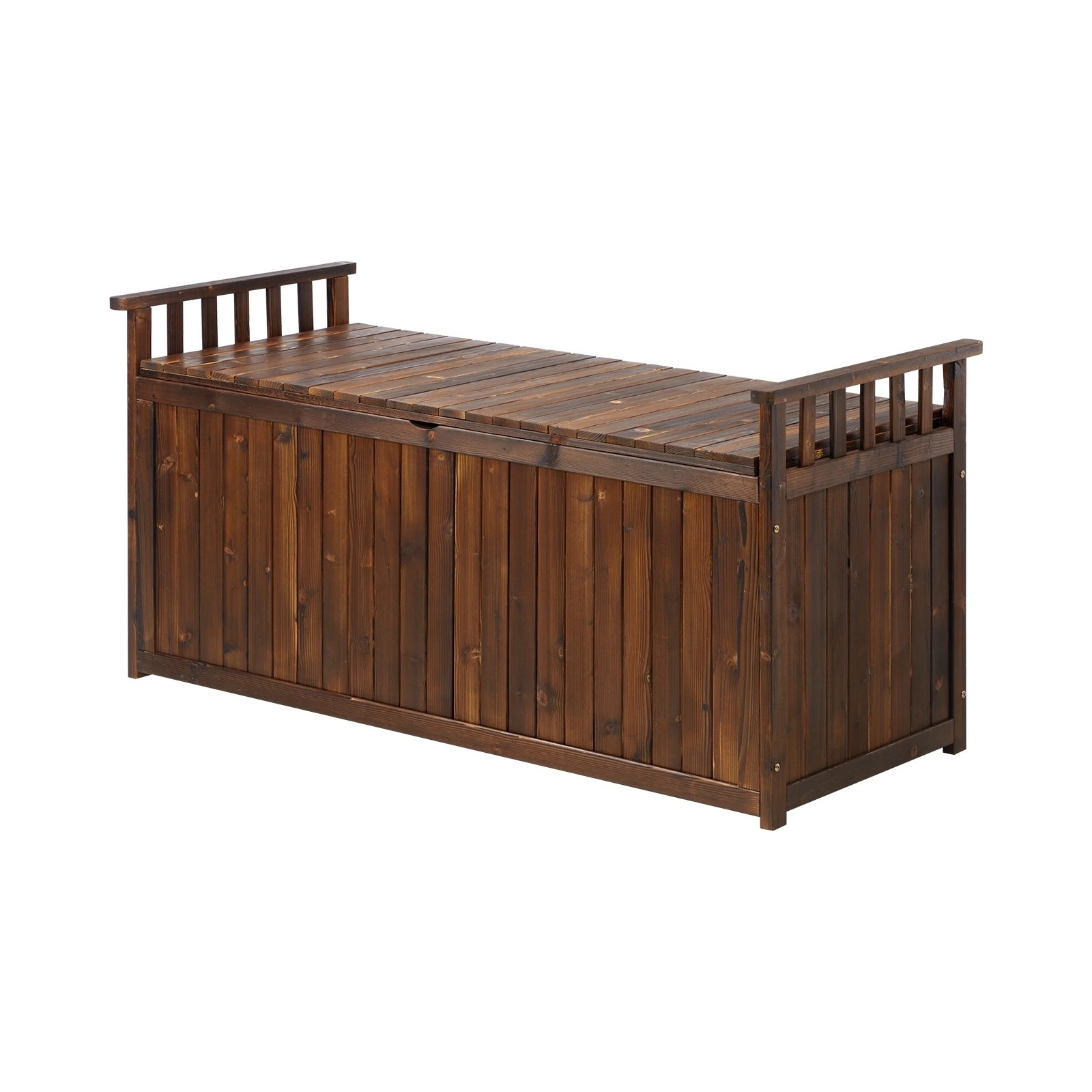 1 Livsip Outdoor Storage Box Garden Bench Wooden Container Cabinet 500L Large - Charcoal, 1 of 7