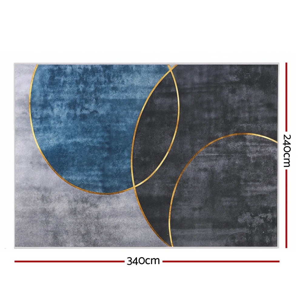 2 Artiss Washable Floor Rug 240X340cm Large Geometric Area Rug Modern Floor - Multi, 2 of 9