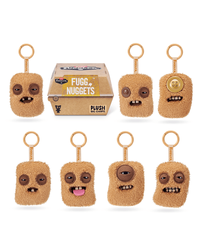 9cm ZURU Fuggler Fugg Nuggets Plush Bag Charms - Asso