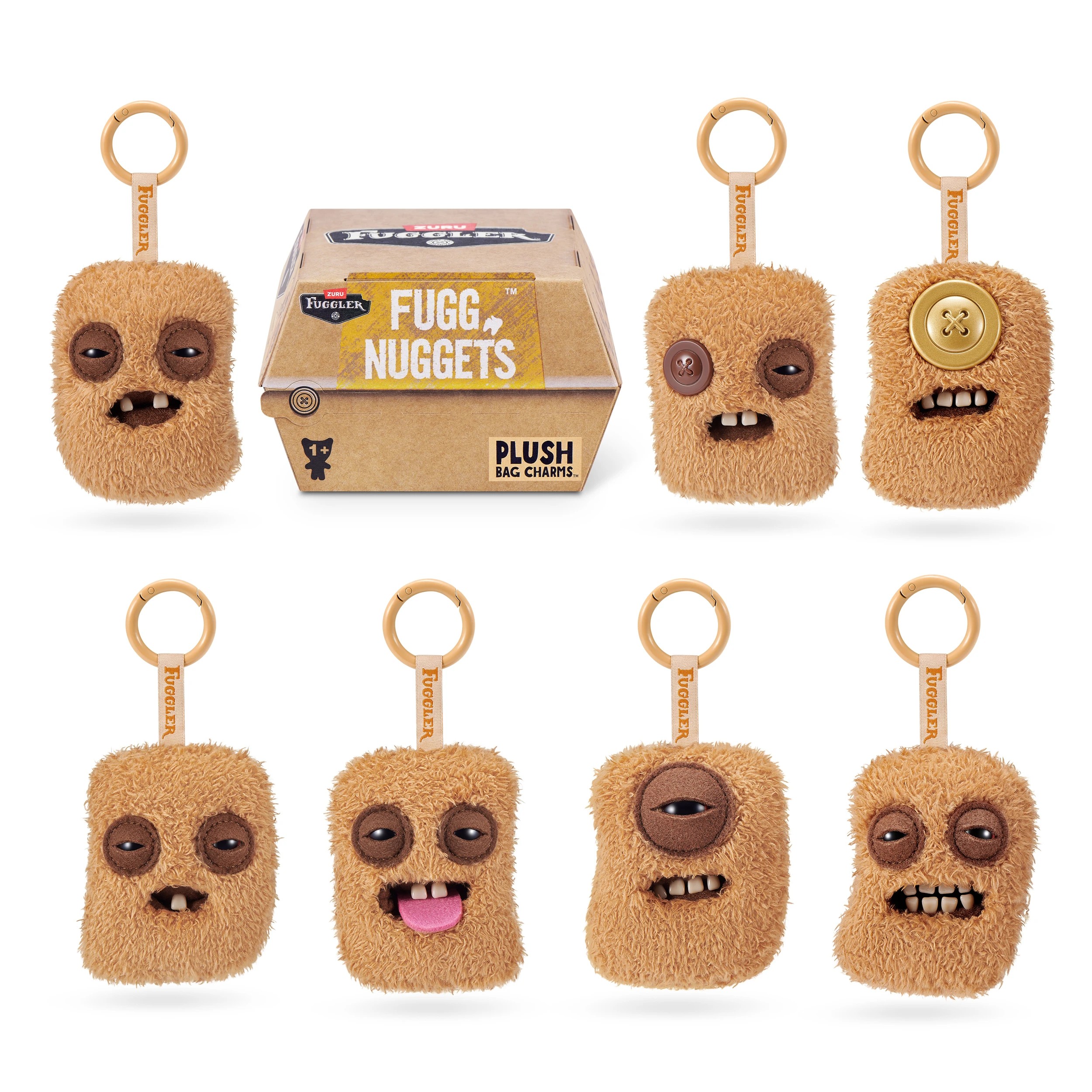1 9cm ZURU Fuggler Fugg Nuggets Plush Bag Charms - Assorted, 1 of 10