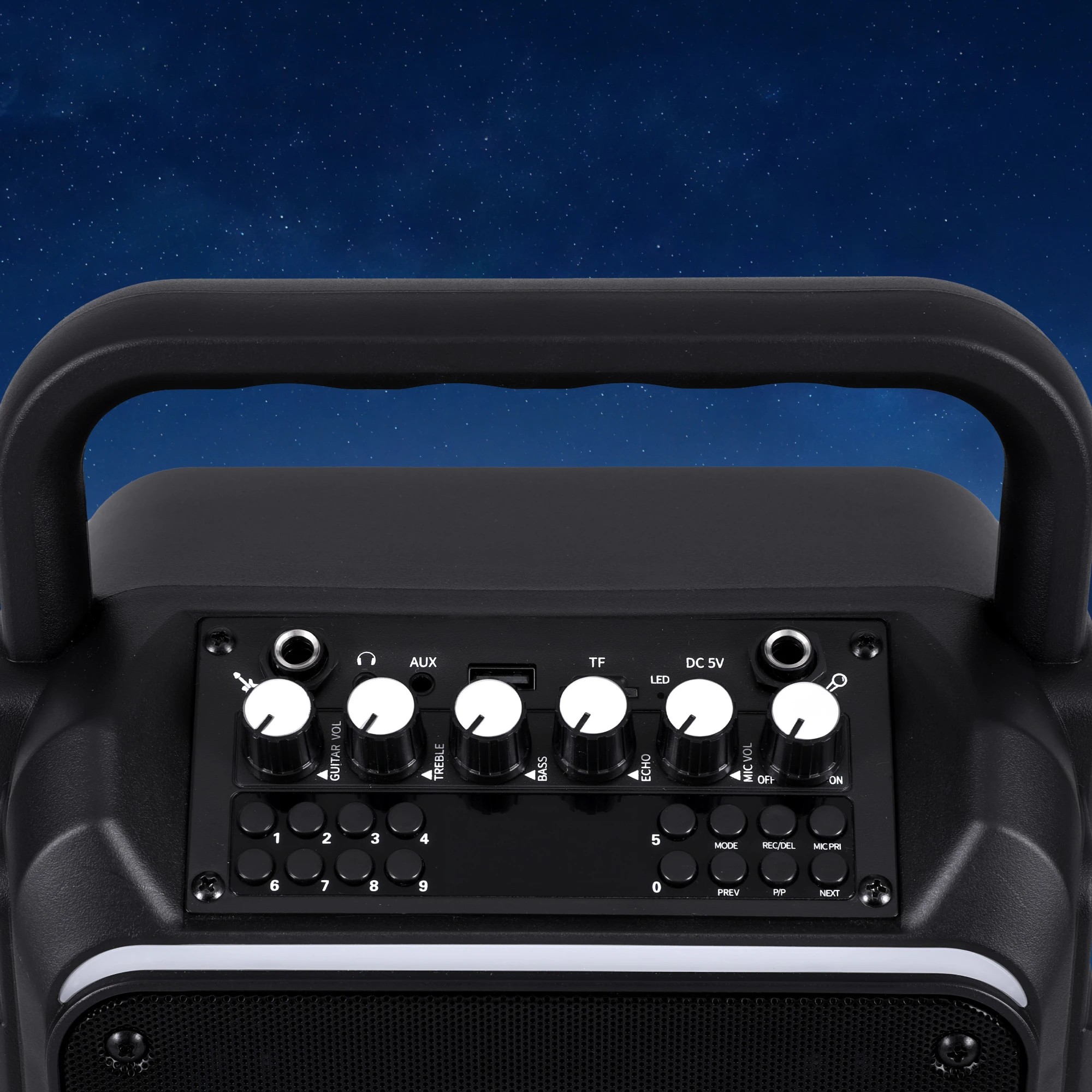 5 Alpha Portable Karaoke Machine with 2 Wireless Microphones for Adults Kids Bluetooth 5.3 - Black, 5 of 8