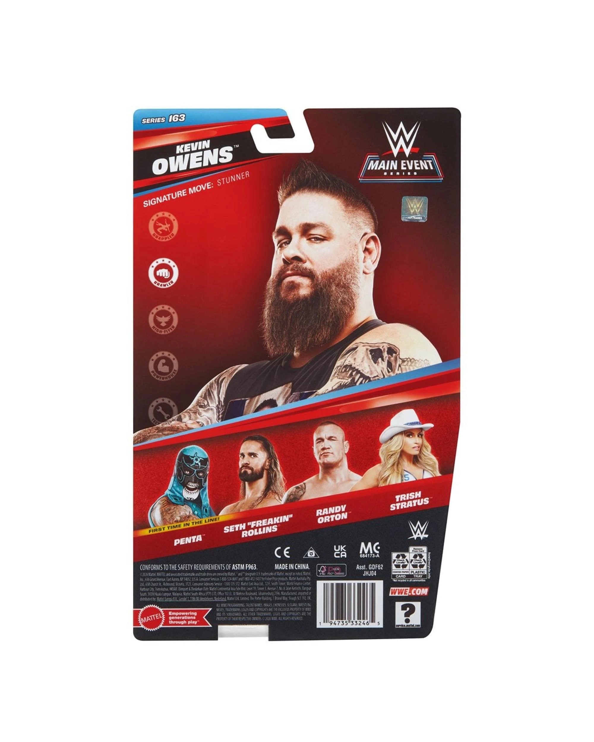 6 WWE Main Event Series 163 Kevin Owens Action Figure, 6 of 6